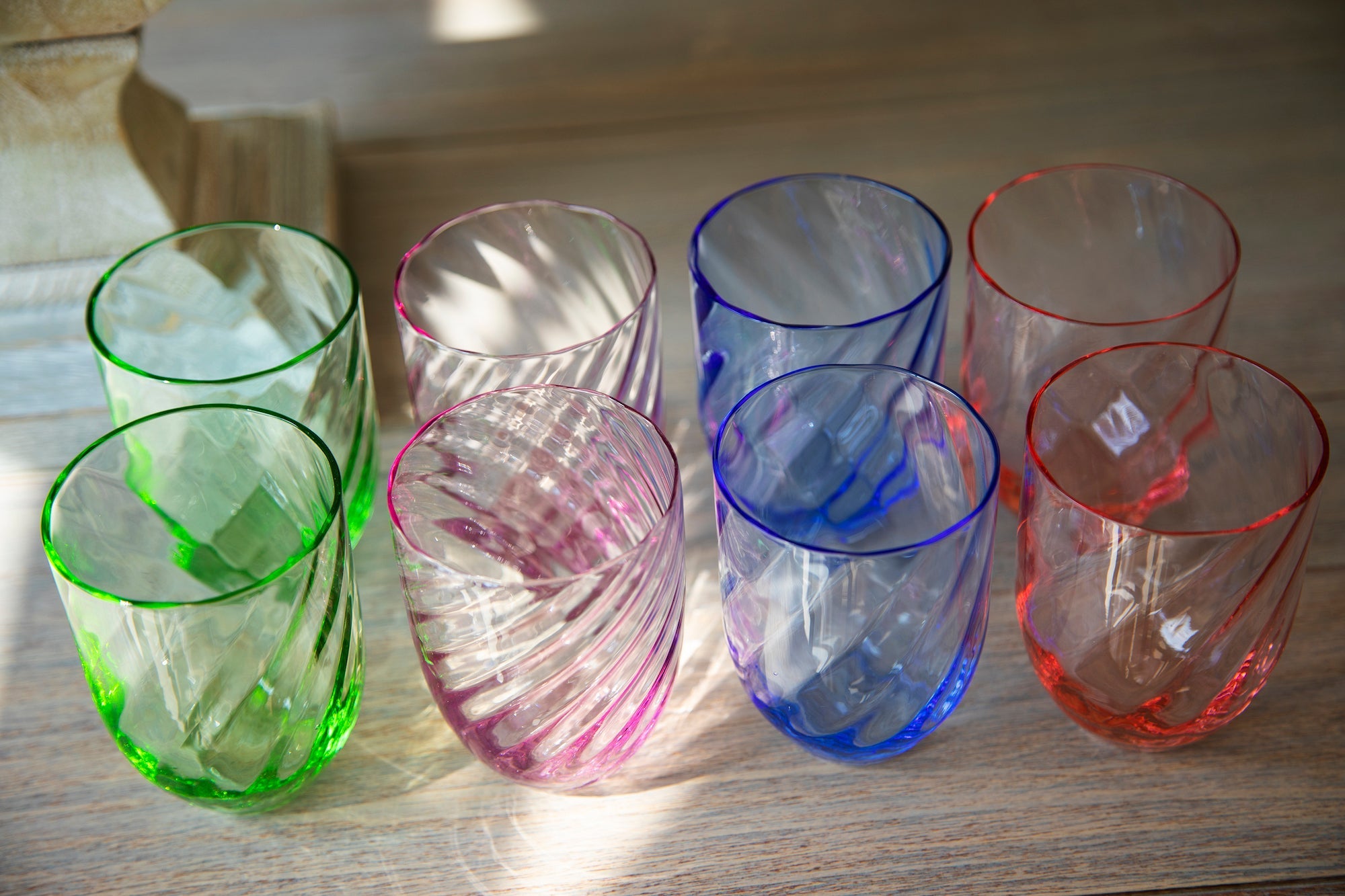 Coloured tumblers