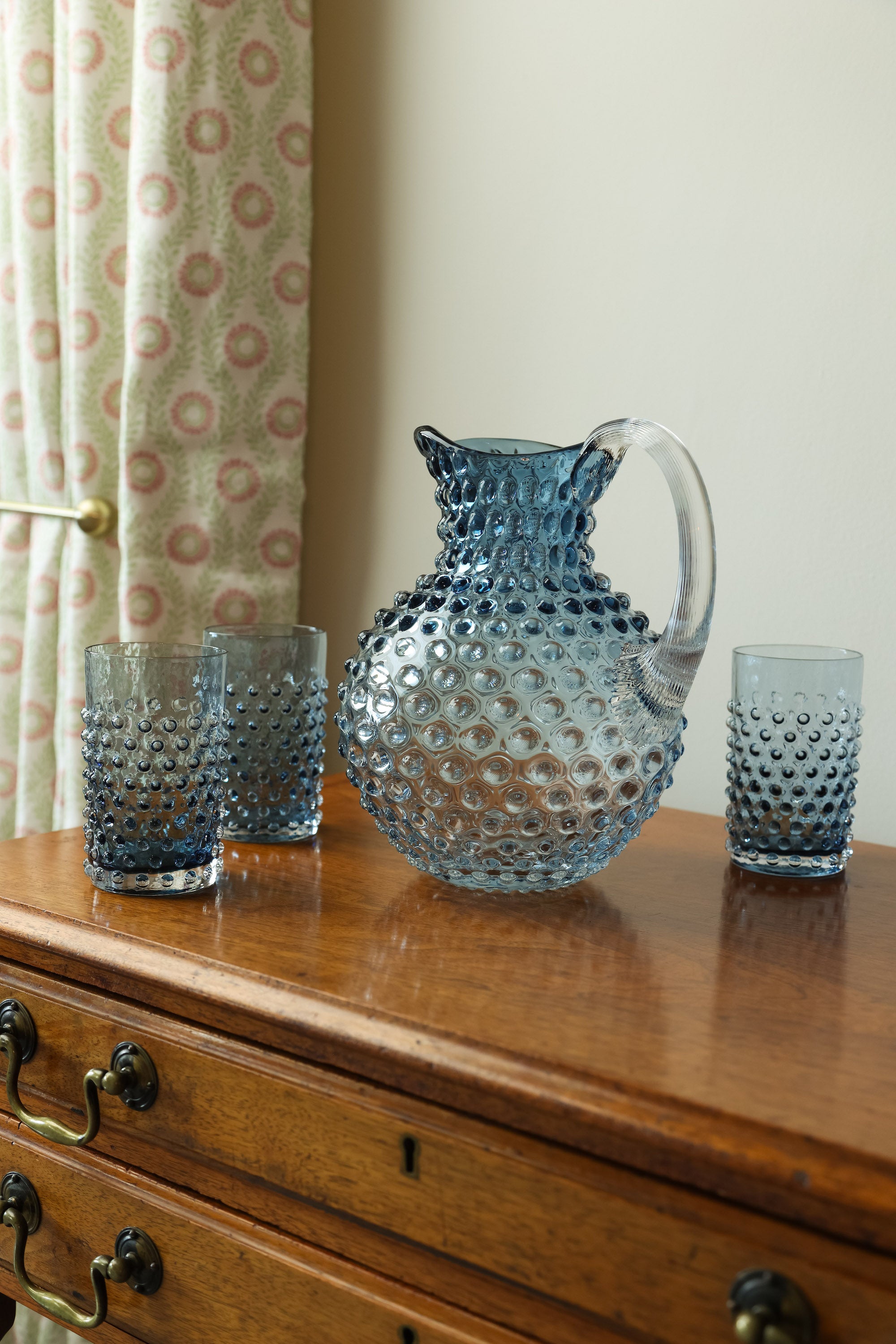 Hobnail Tumblers | Set of 6 | Underlay Smoke Blue