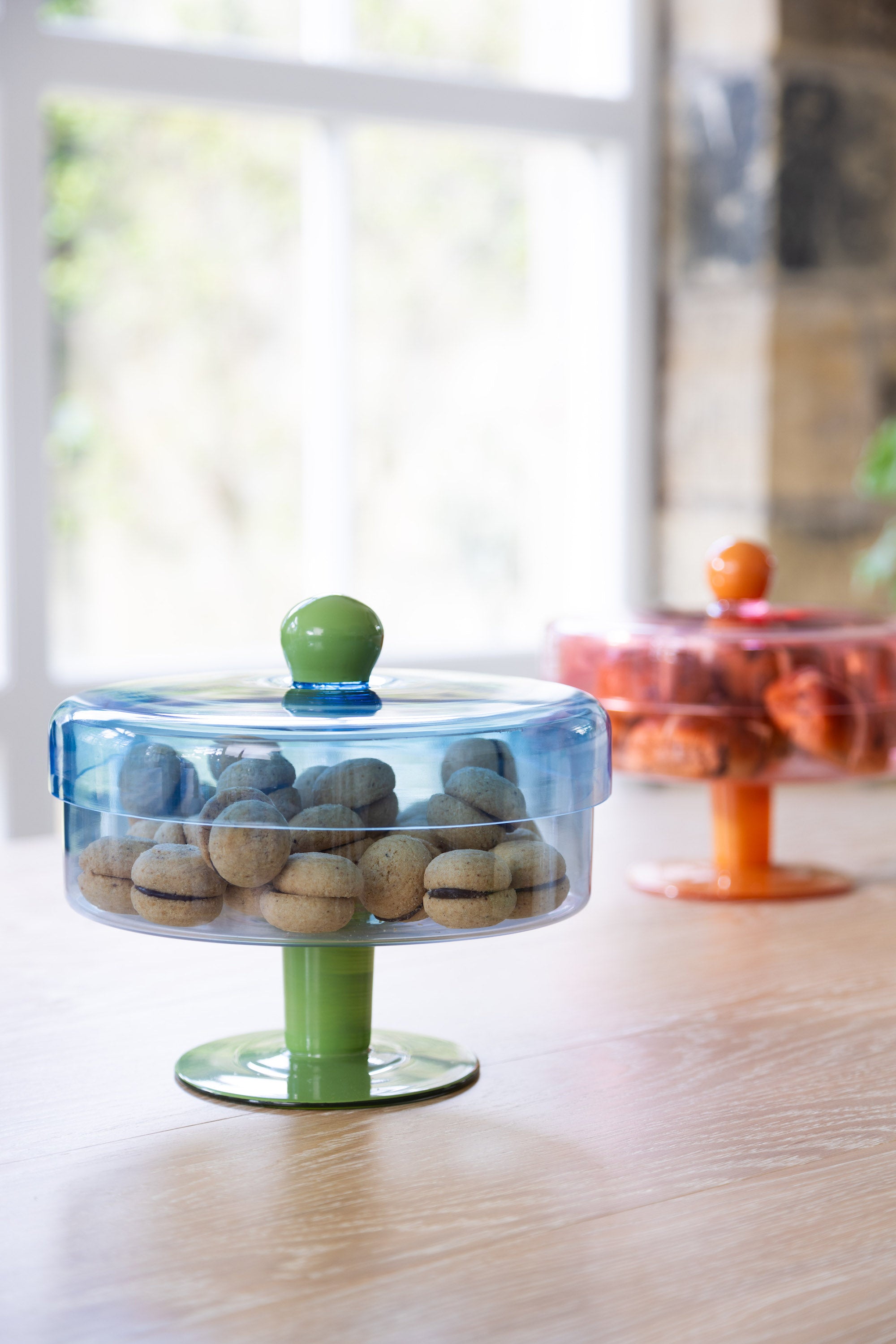 Glass Lidded Jar |Jar Duo | Blue