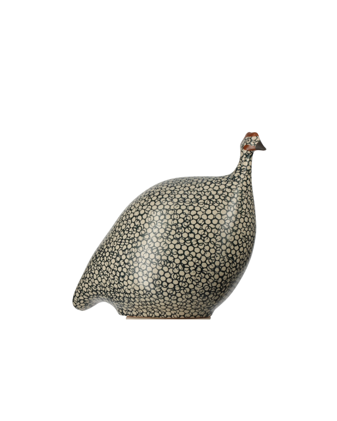 Ceramic guinea fowl white with black spots
