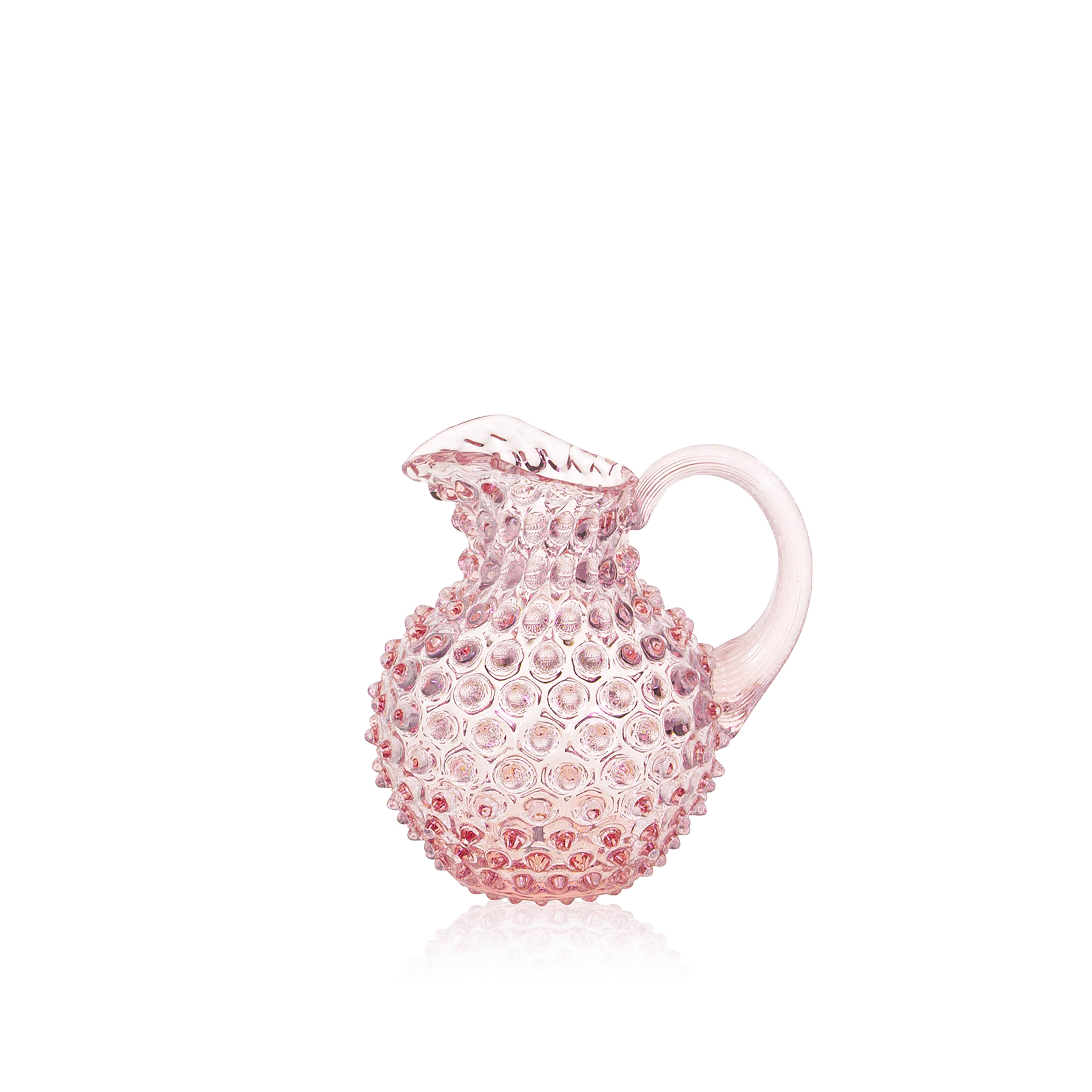 Small pink hobnail jug