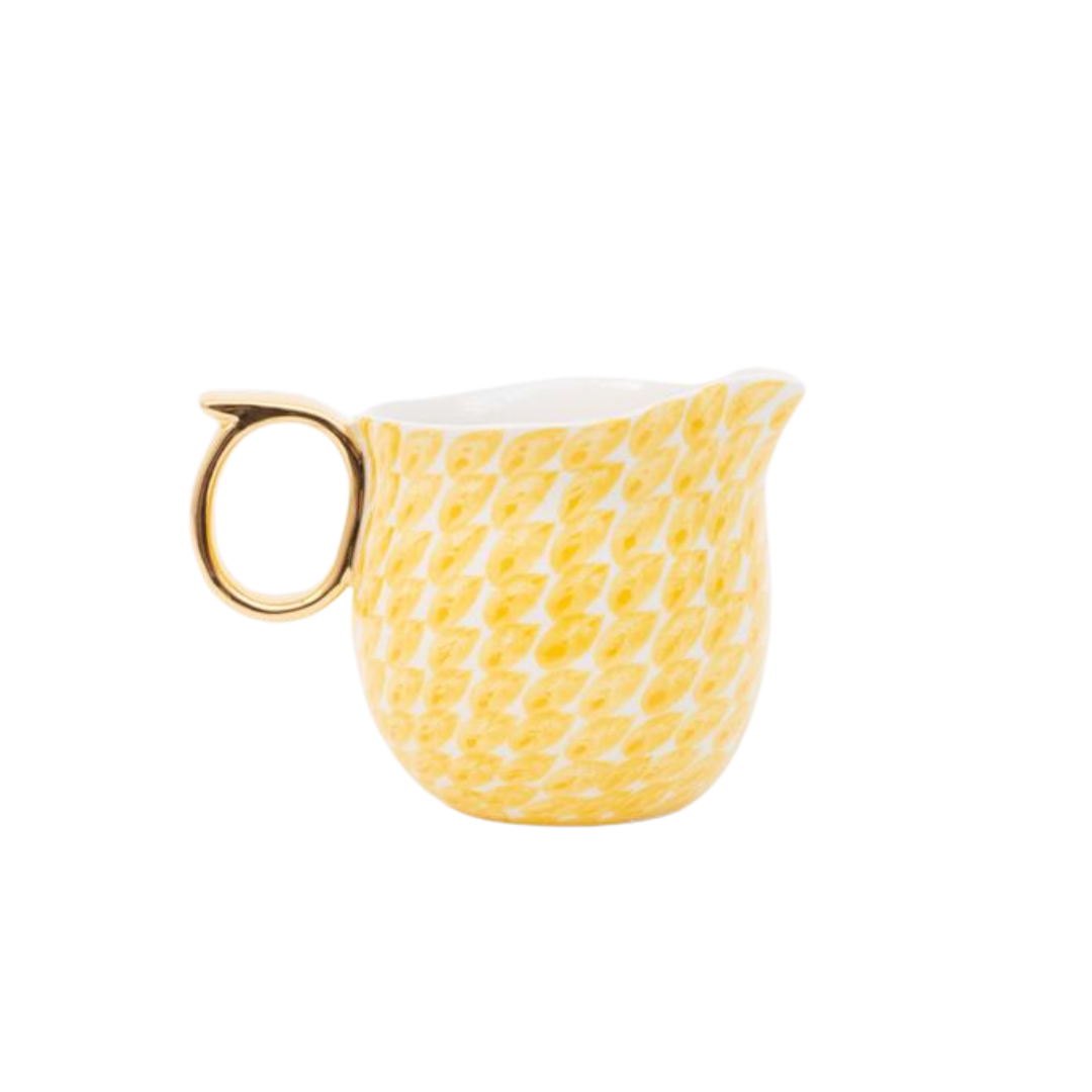 Milk Jug | Dash Patterned | Yellow