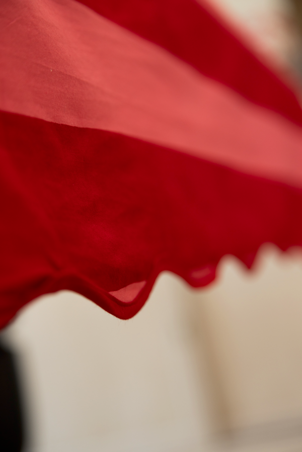 ‘Stripe’ Cotton Table Cloth | Red & Pink