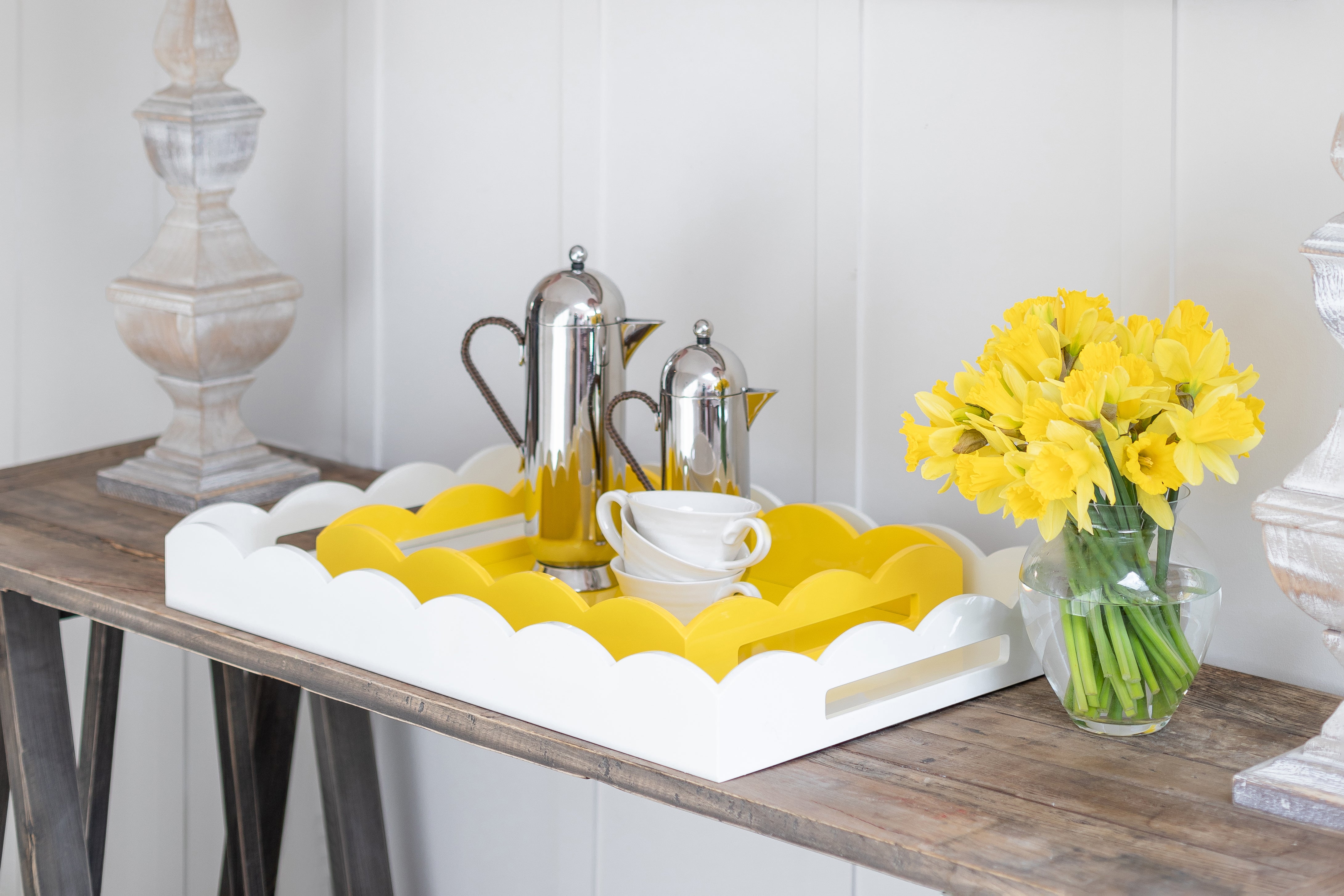 Scalloped tray | Large turquoise | Addison Ross