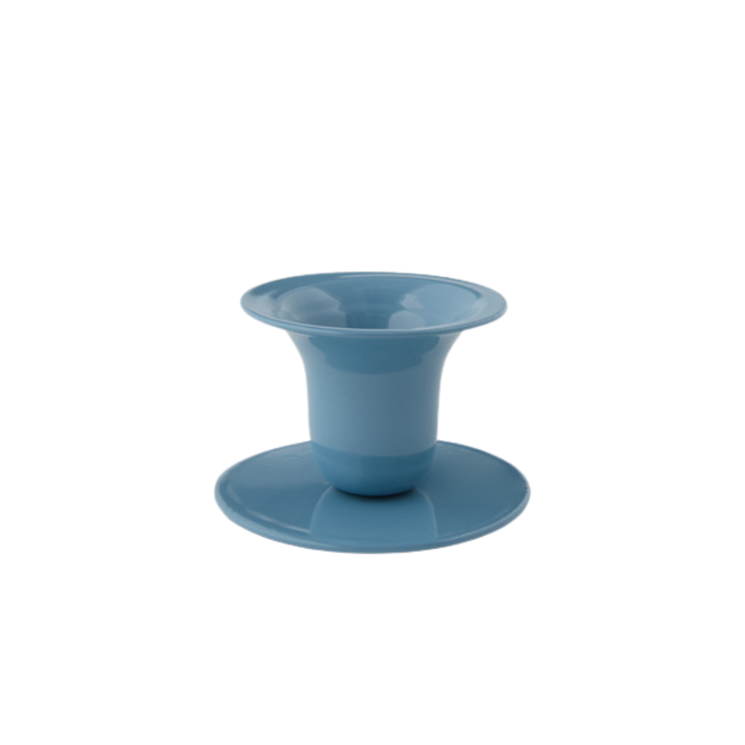 Tulip blue candle holder