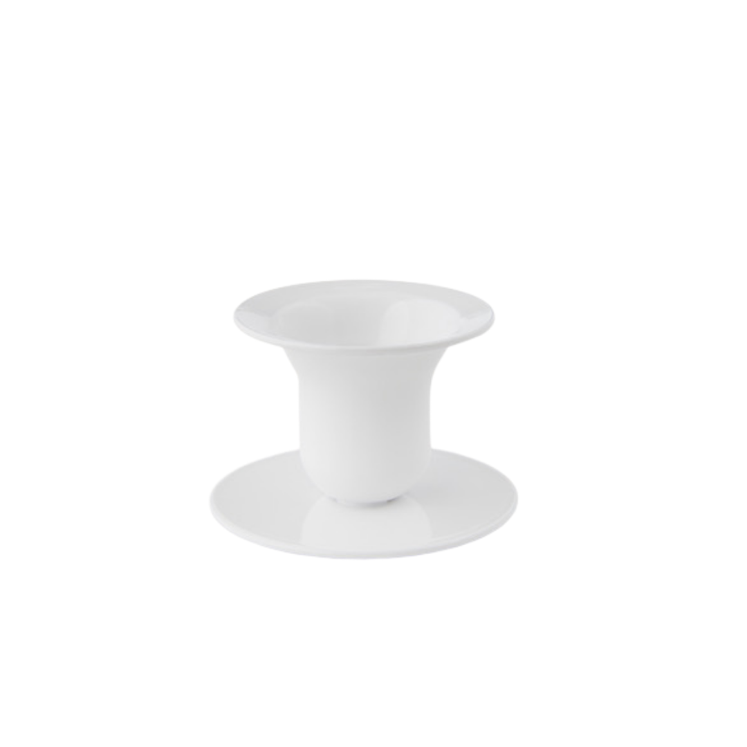 white tulip candle holder