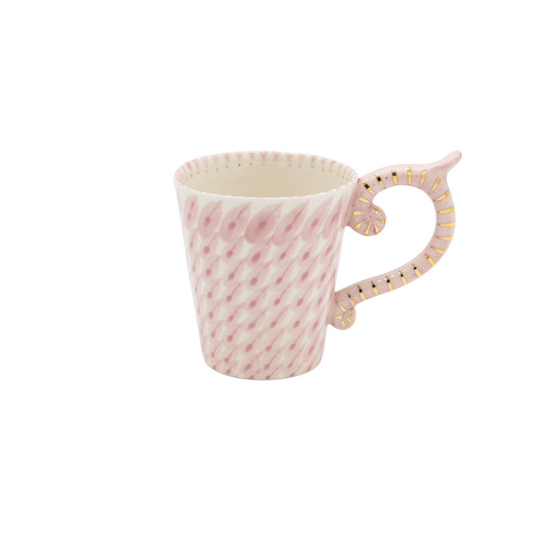 Espresso Cup | Dash Pattern | Pink