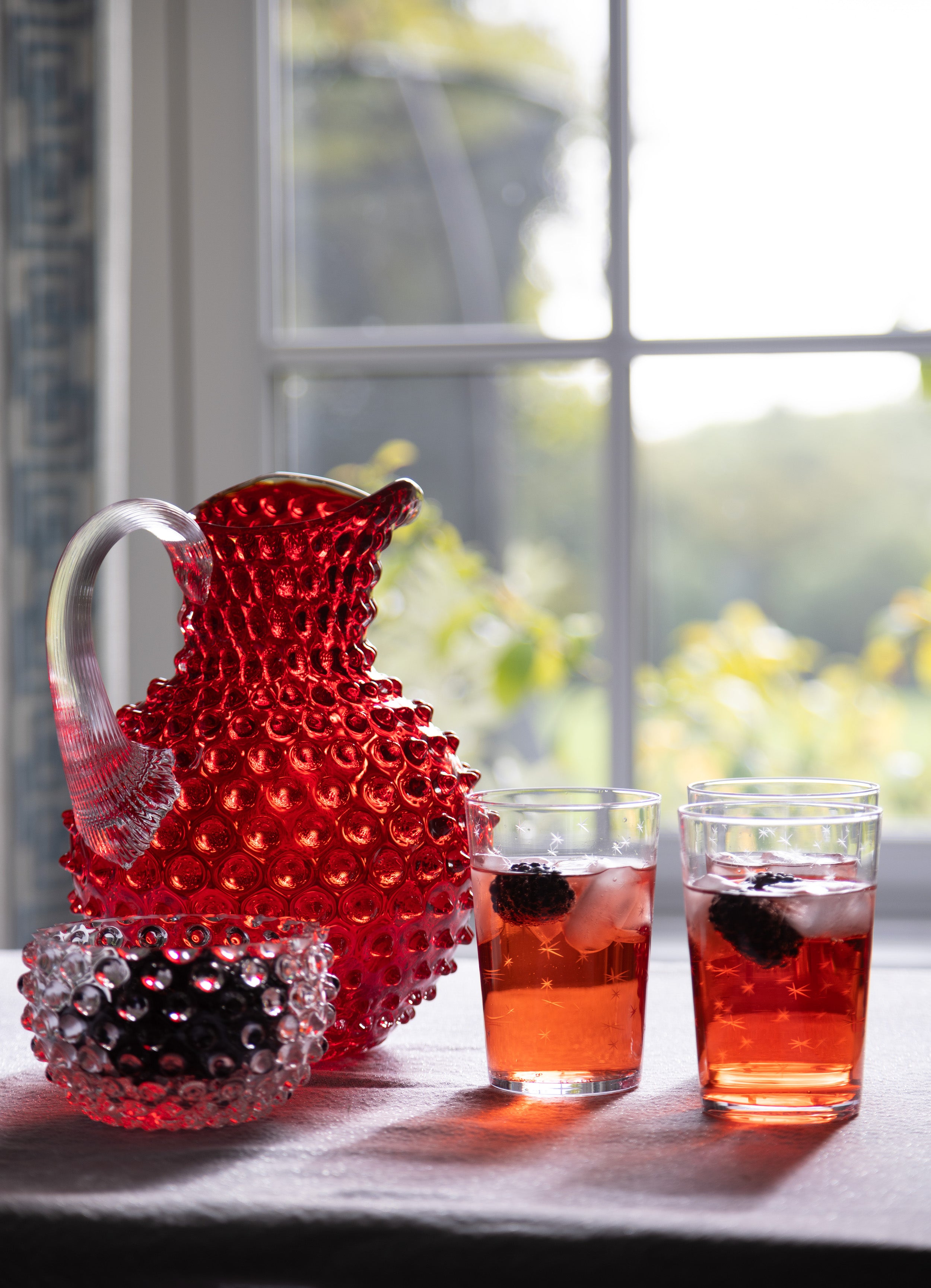 Hobnail Jug | Underlay Garnet