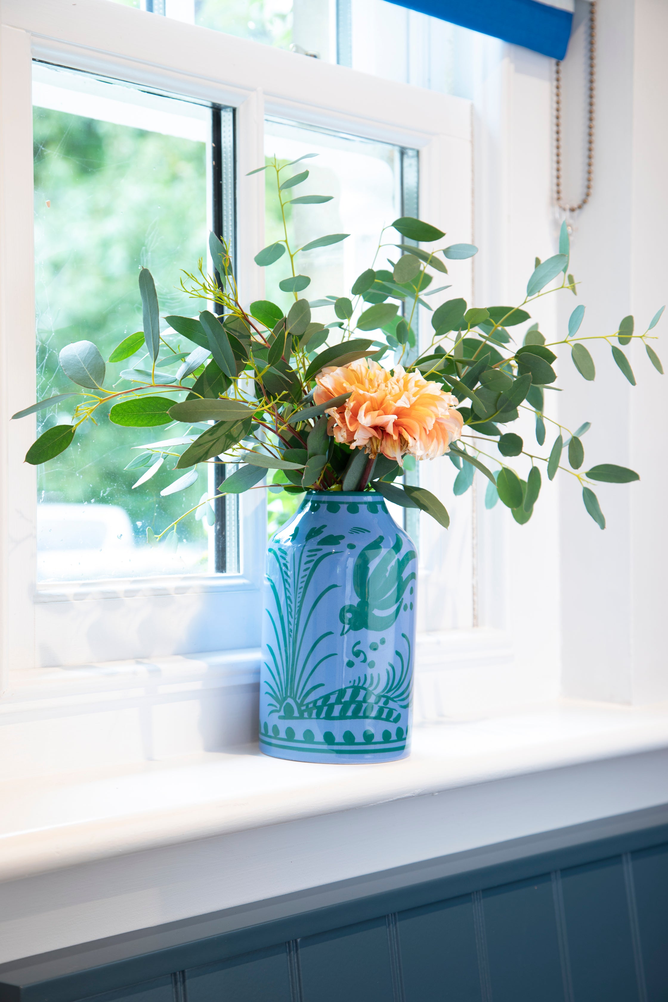 Vase | Blue & Teal Swallow