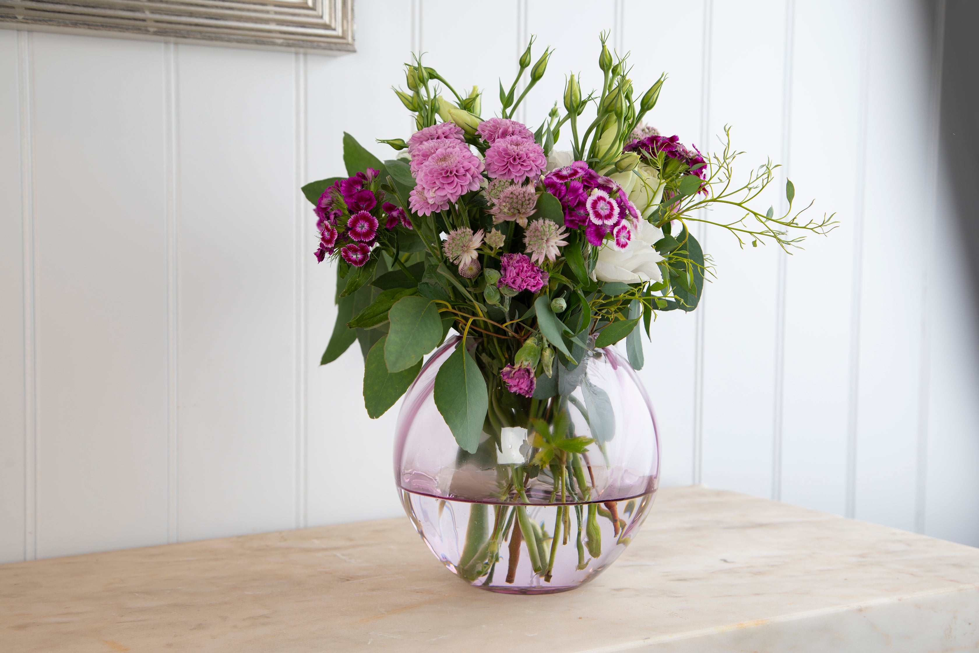 Crystal vase | lilac | osski
