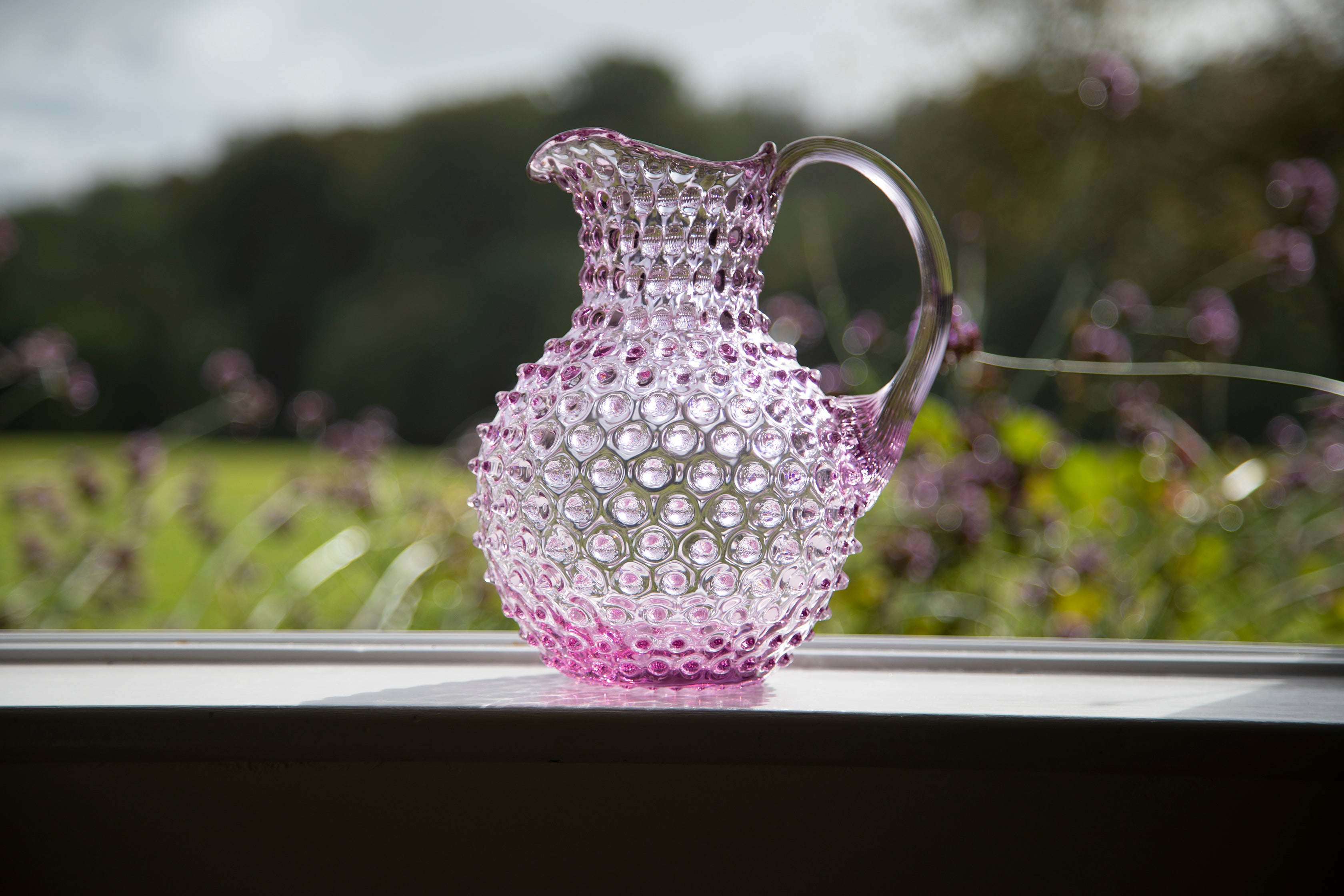 Crystal hobnail jug | lilac | osski