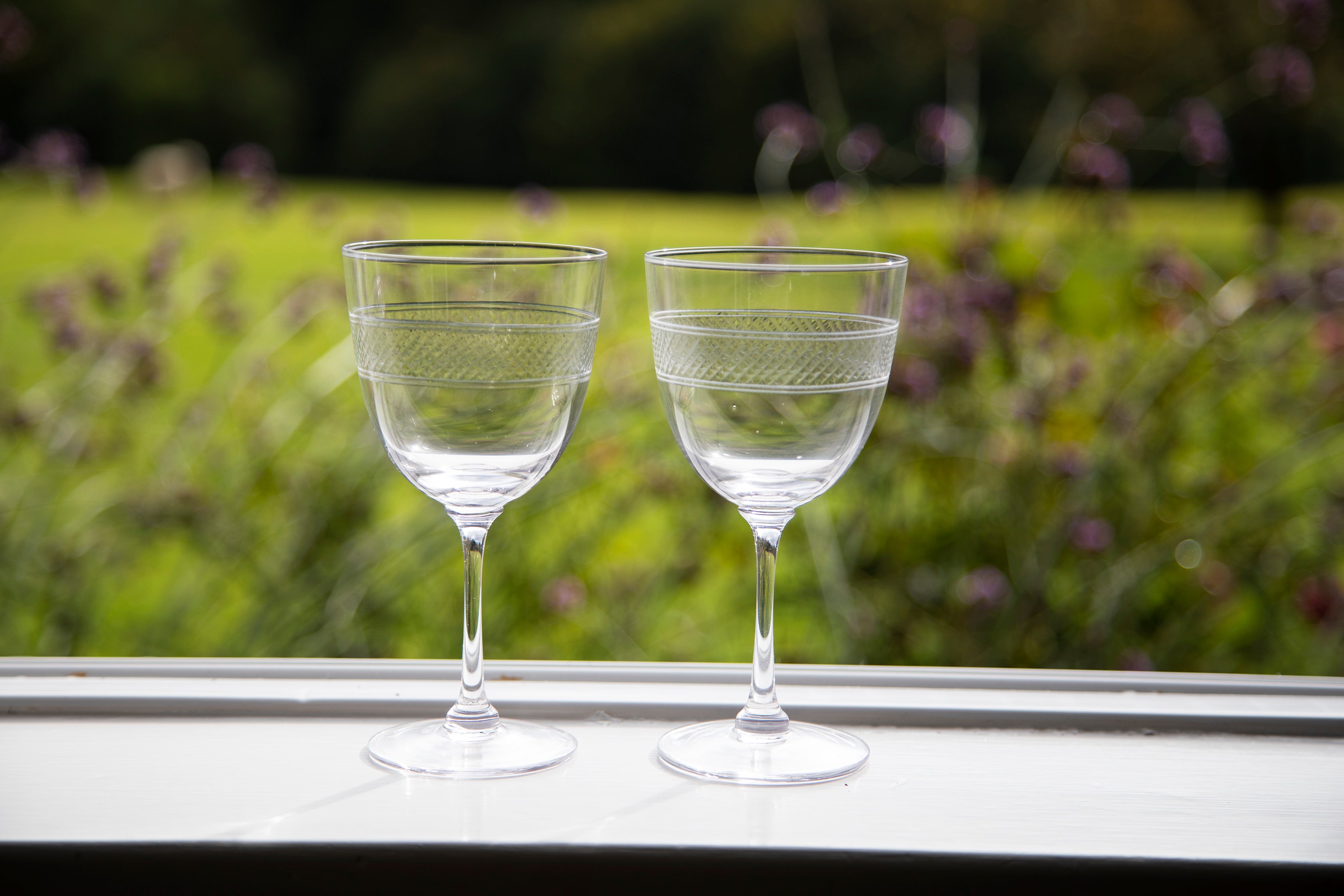 Crystal Wine glasses| bands design | OSSKI