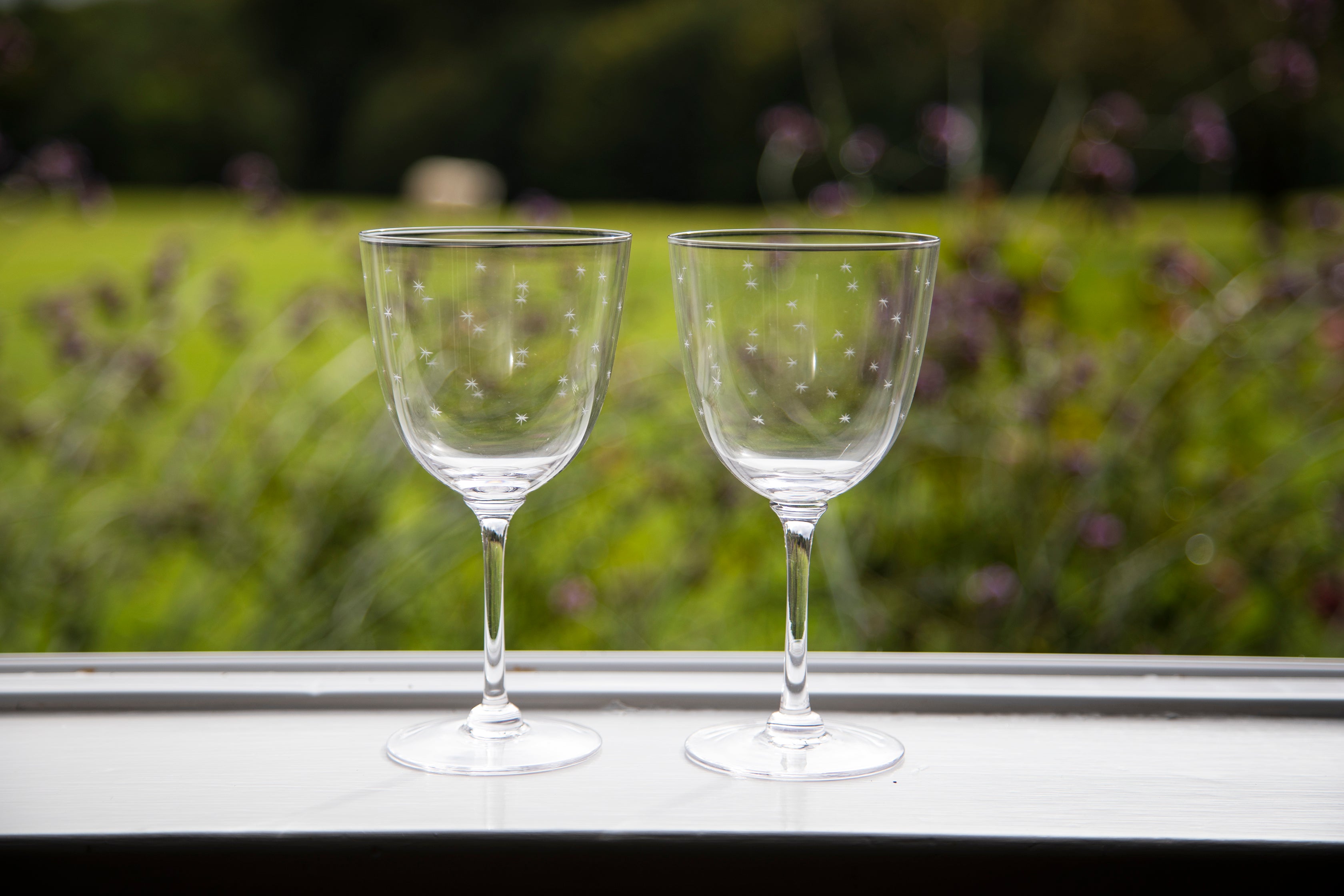 Crystal Wine glasses| Stars design | OSSKI