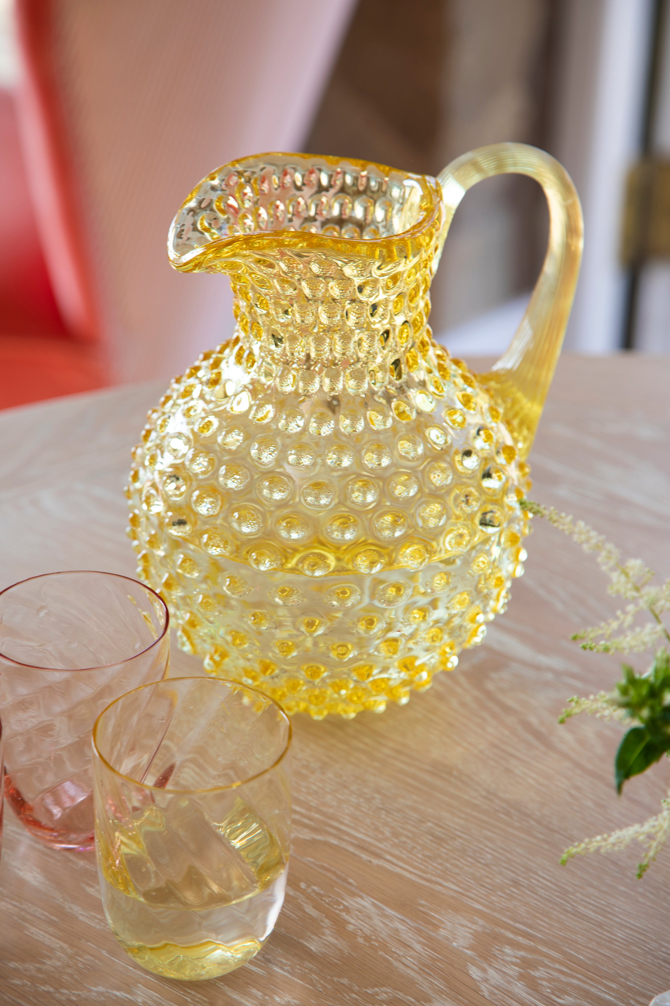 Glass Tumblers  & jug | yellow 