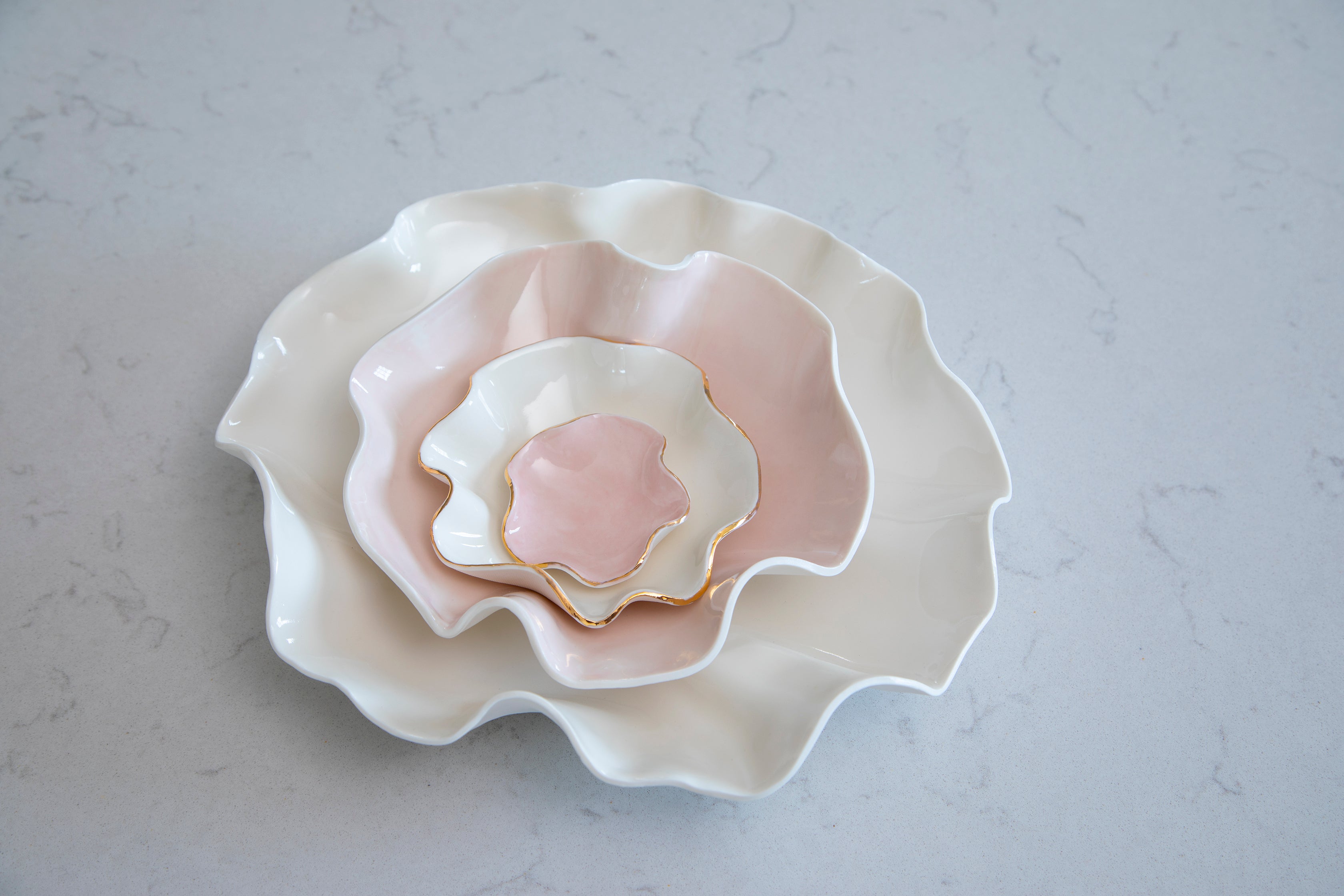 Waved Bowl | 20cm | Pink