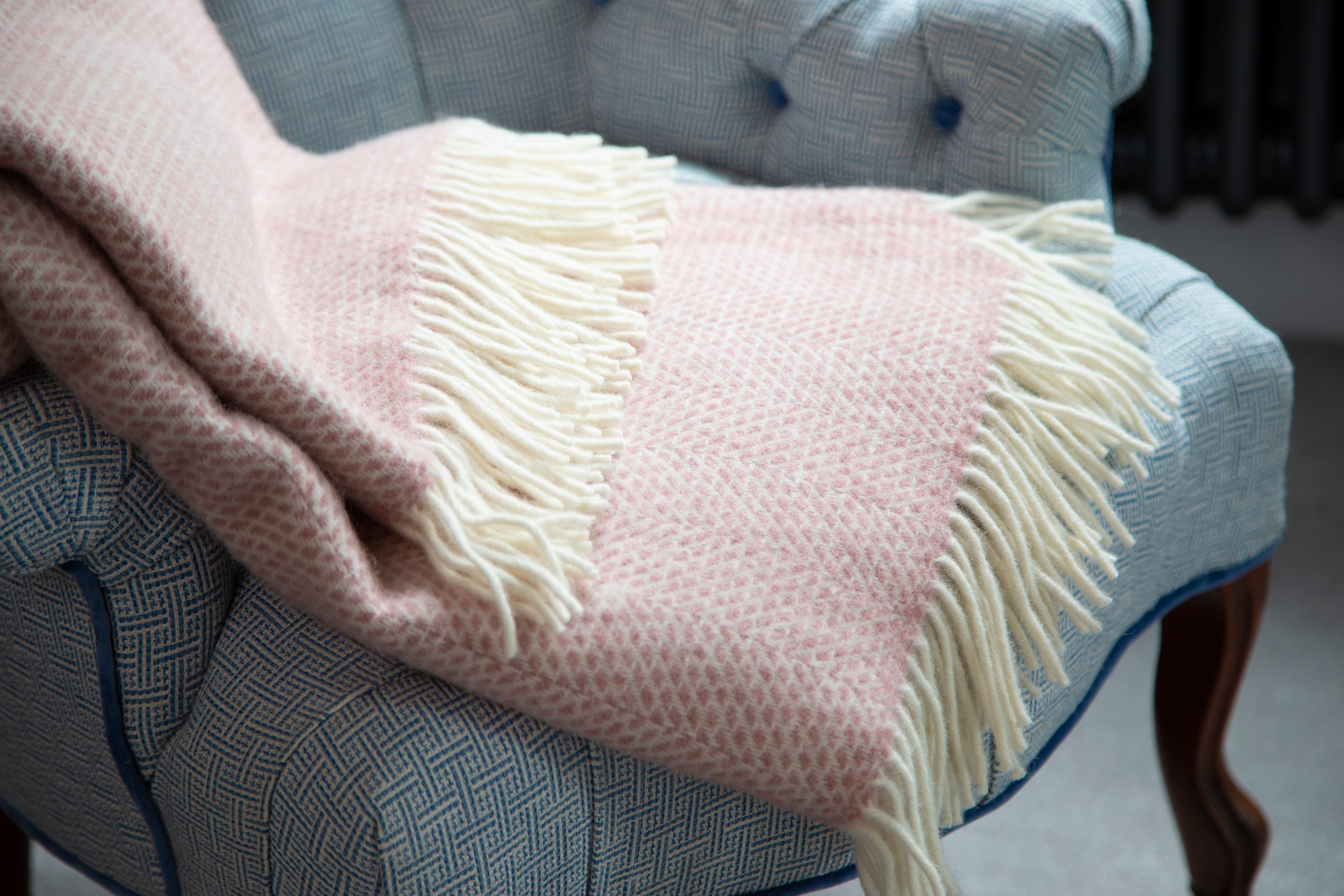 Pink wool blanket
