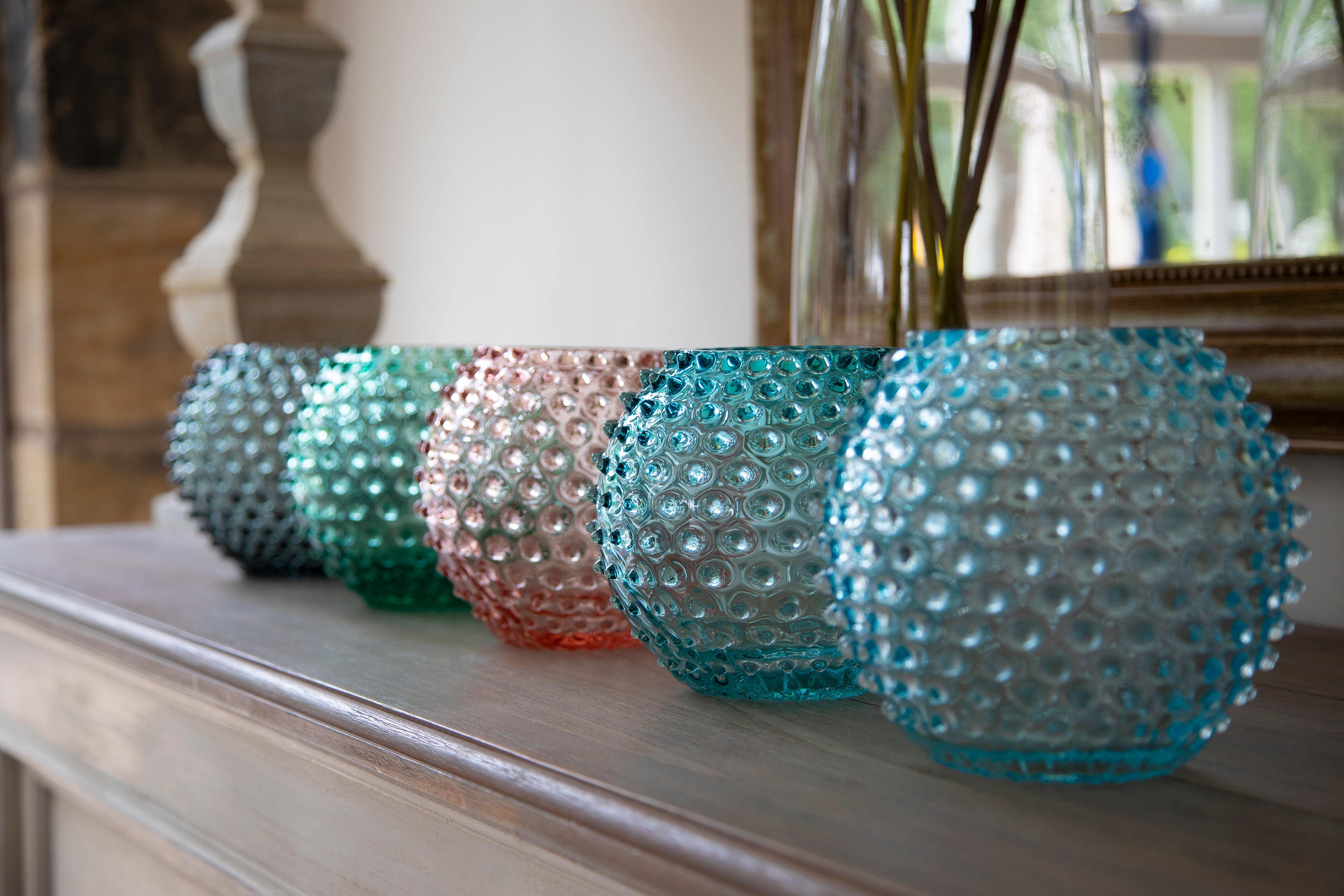 Hobnail vases