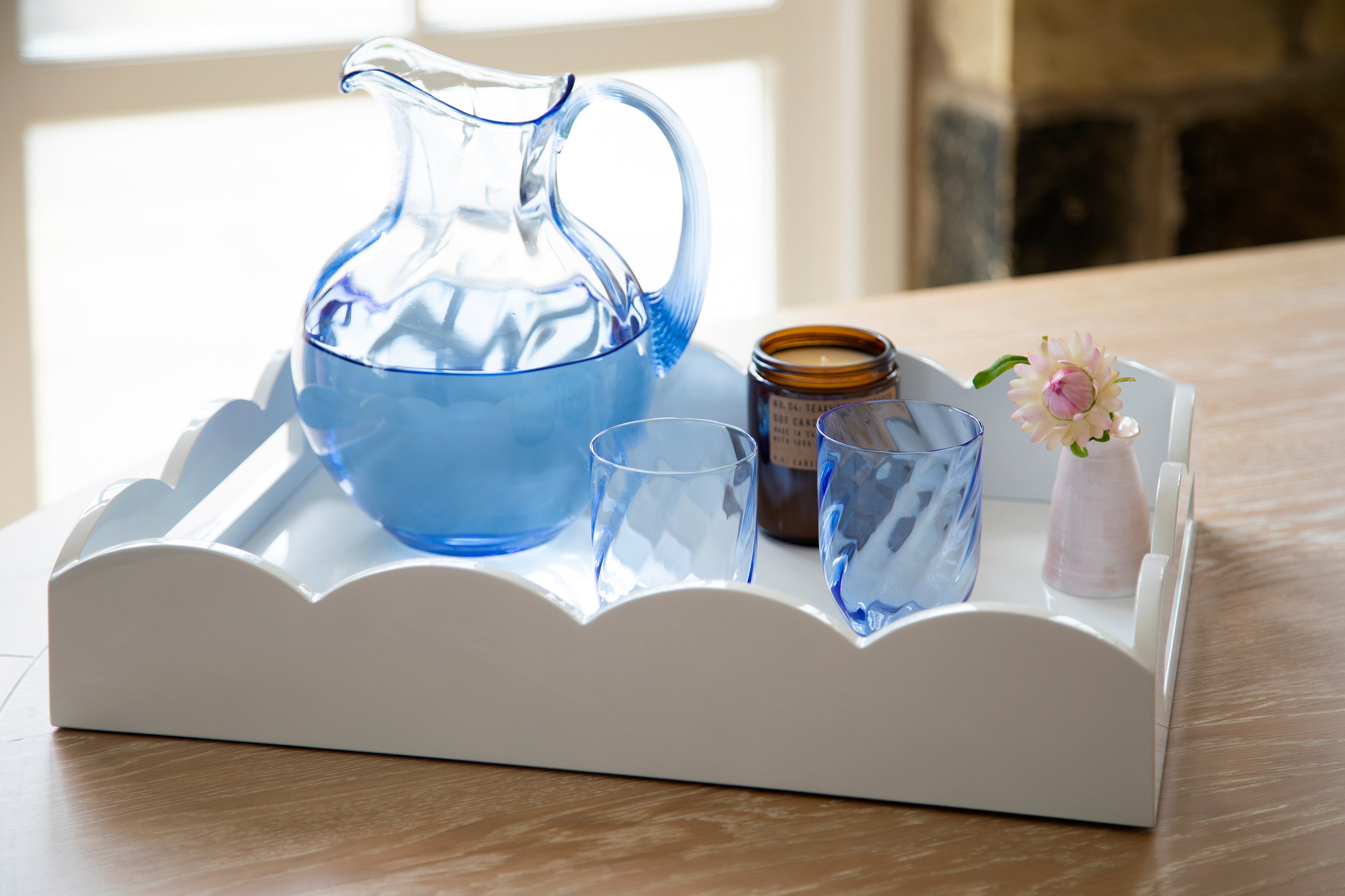 Marika Crystal Tumblers | Set of 6 | Light Blue