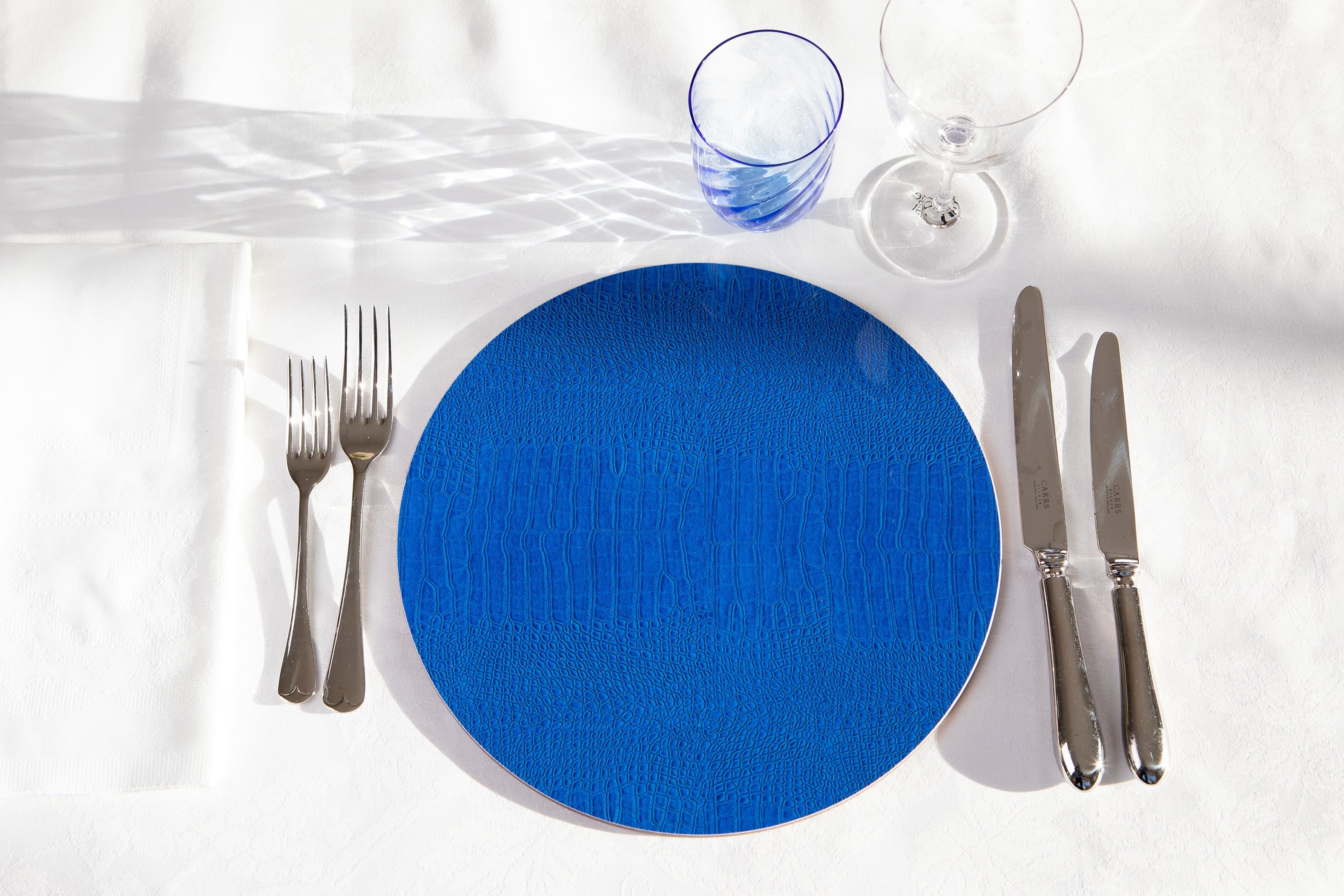 Balu blue crocodile print placemats
