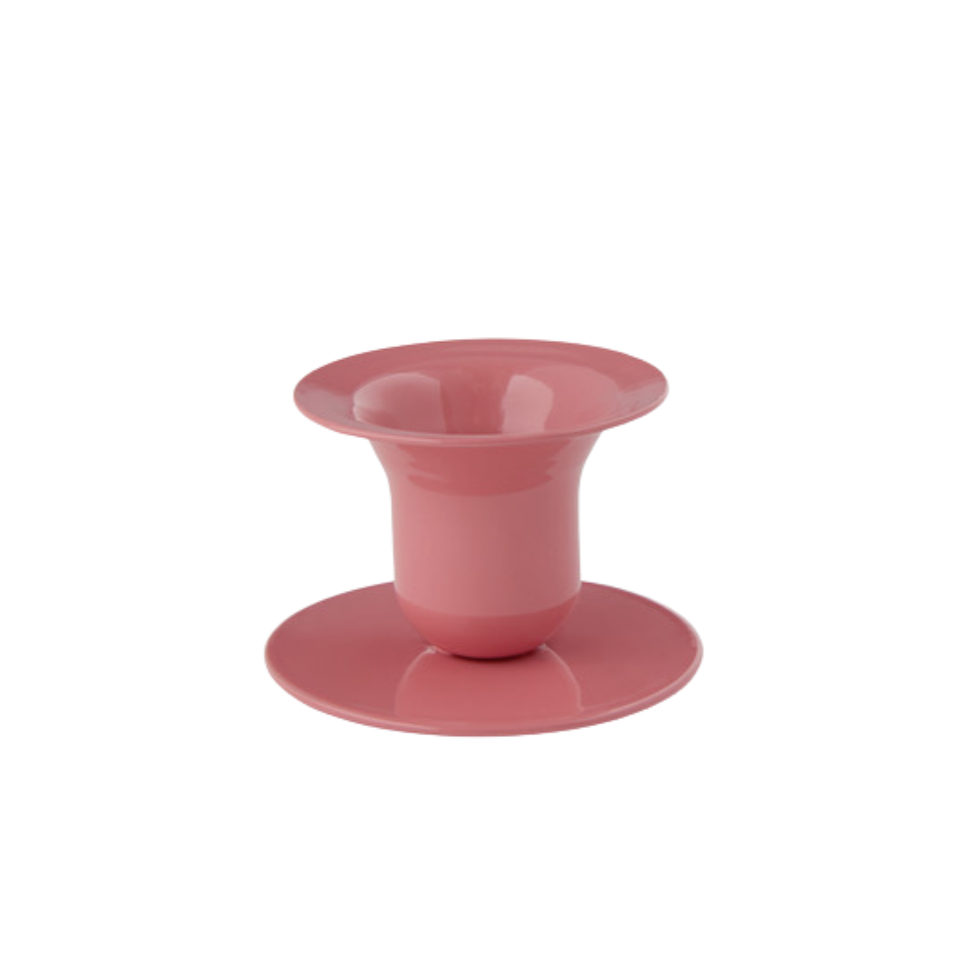 pink tulip candle holder