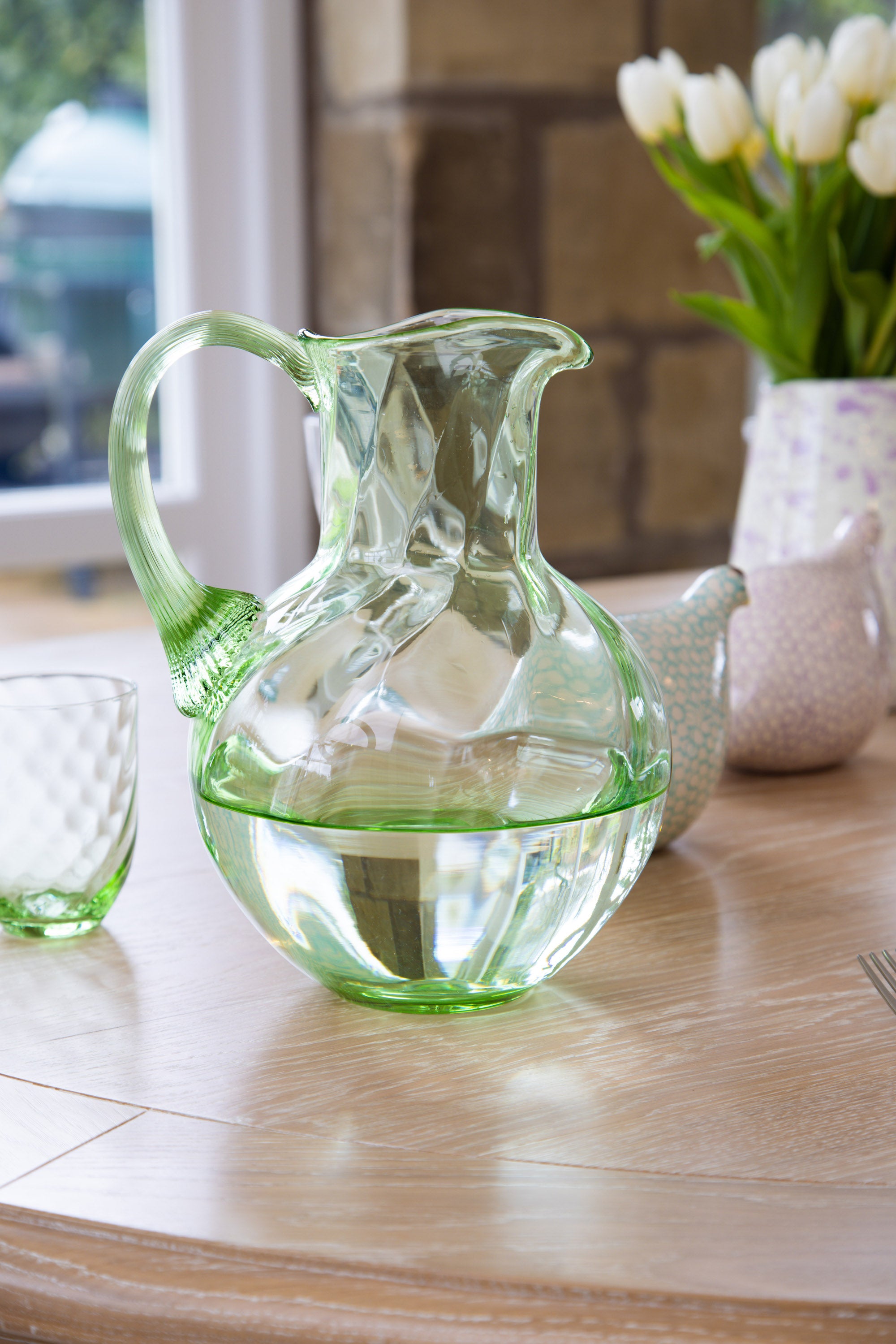 Marika crystal Jug | Light Green