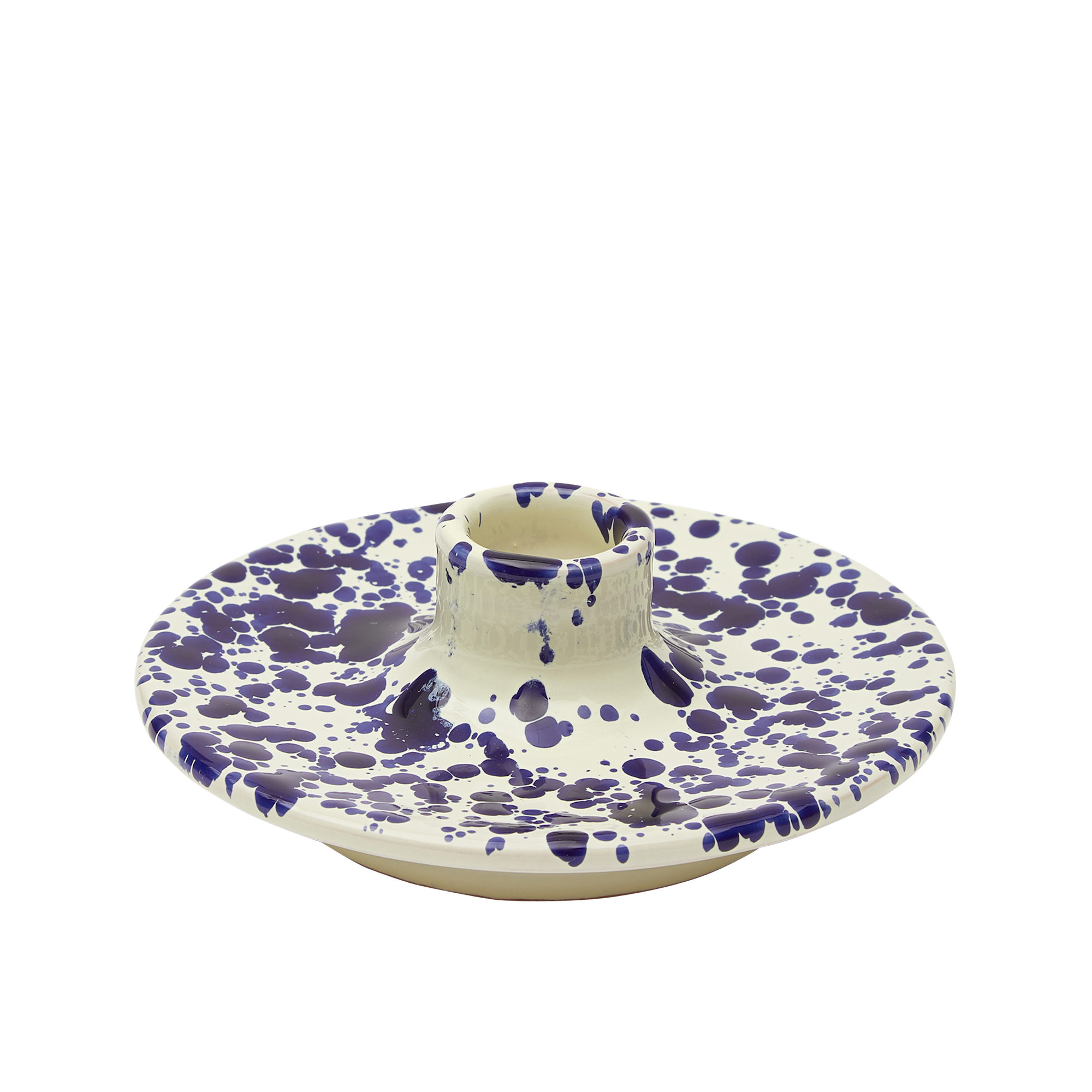 Hot Pottery Candle Holder in blueberry