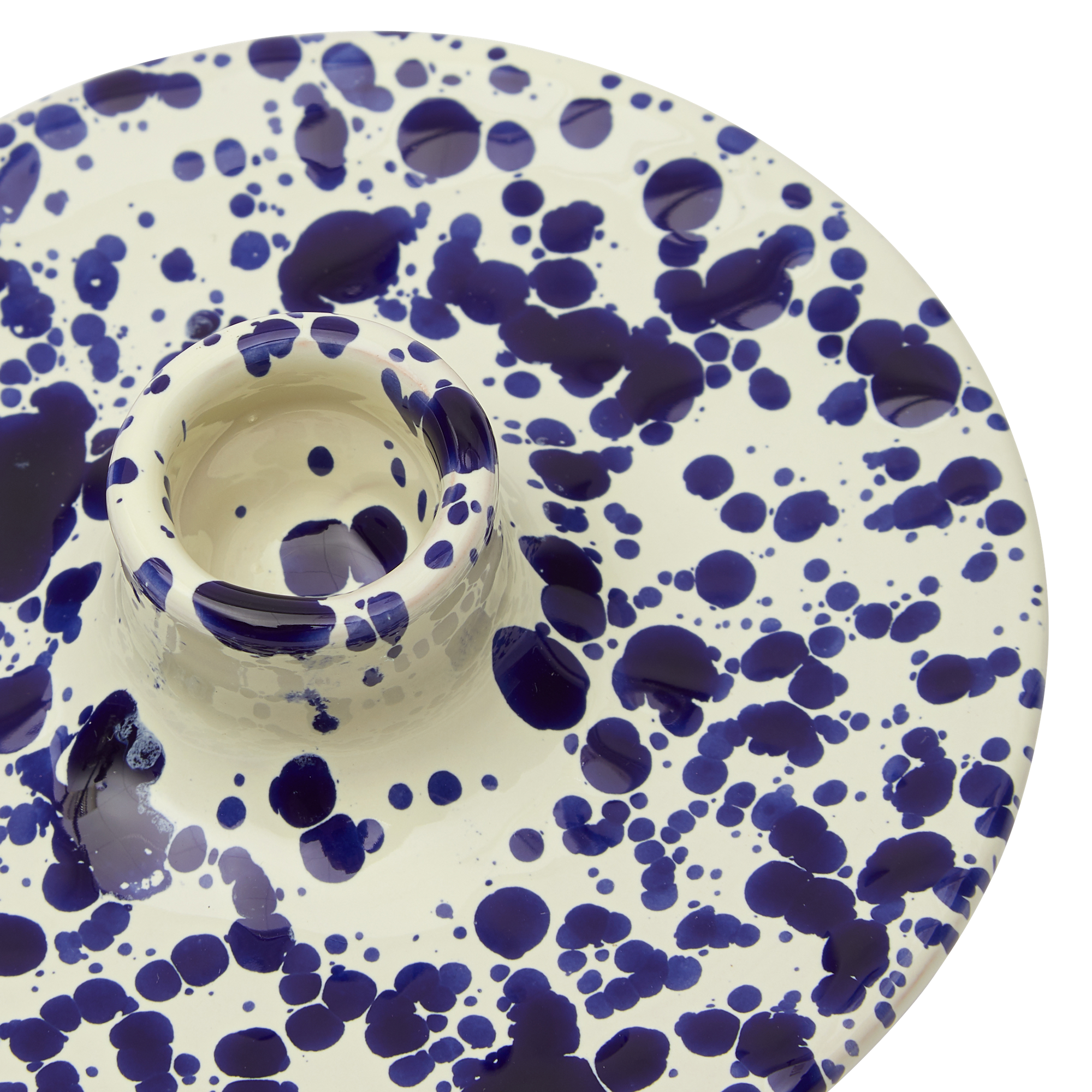 Hot Pottery Candle Holder in blueberry