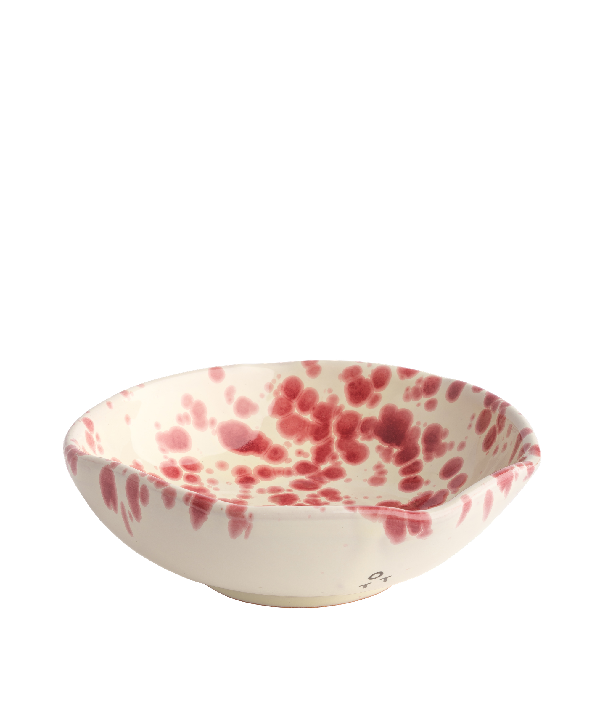 Hot Pottery Small shallow bowl in cranberry