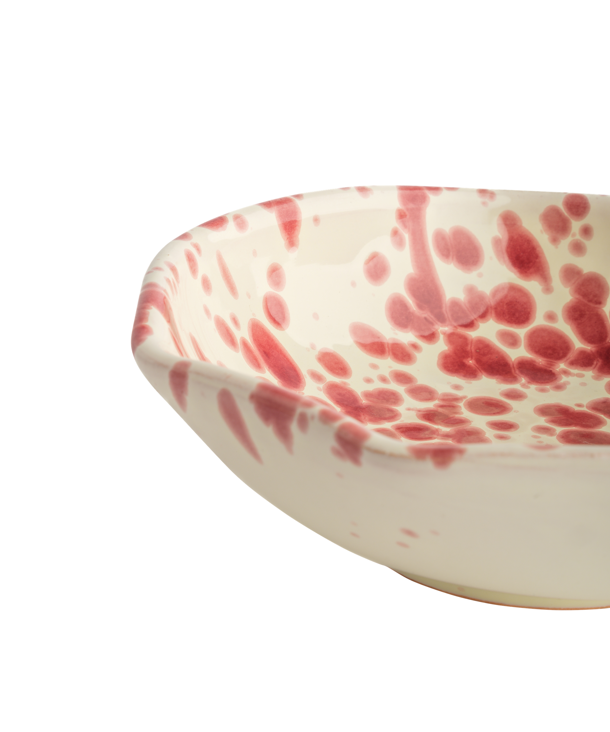 Hot Pottery Small shallow bowl in cranberry