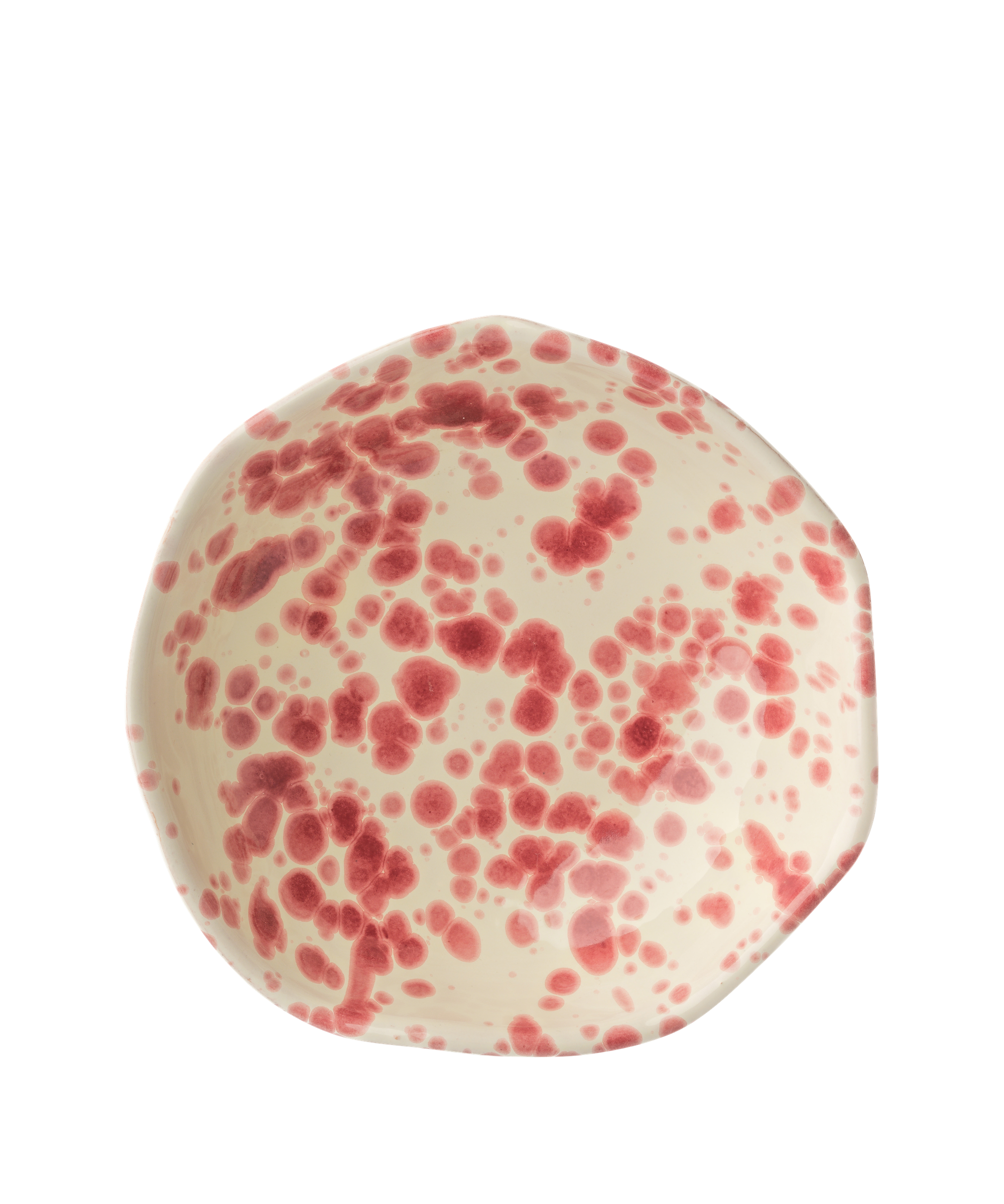 Hot Pottery Small shallow bowl in cranberry