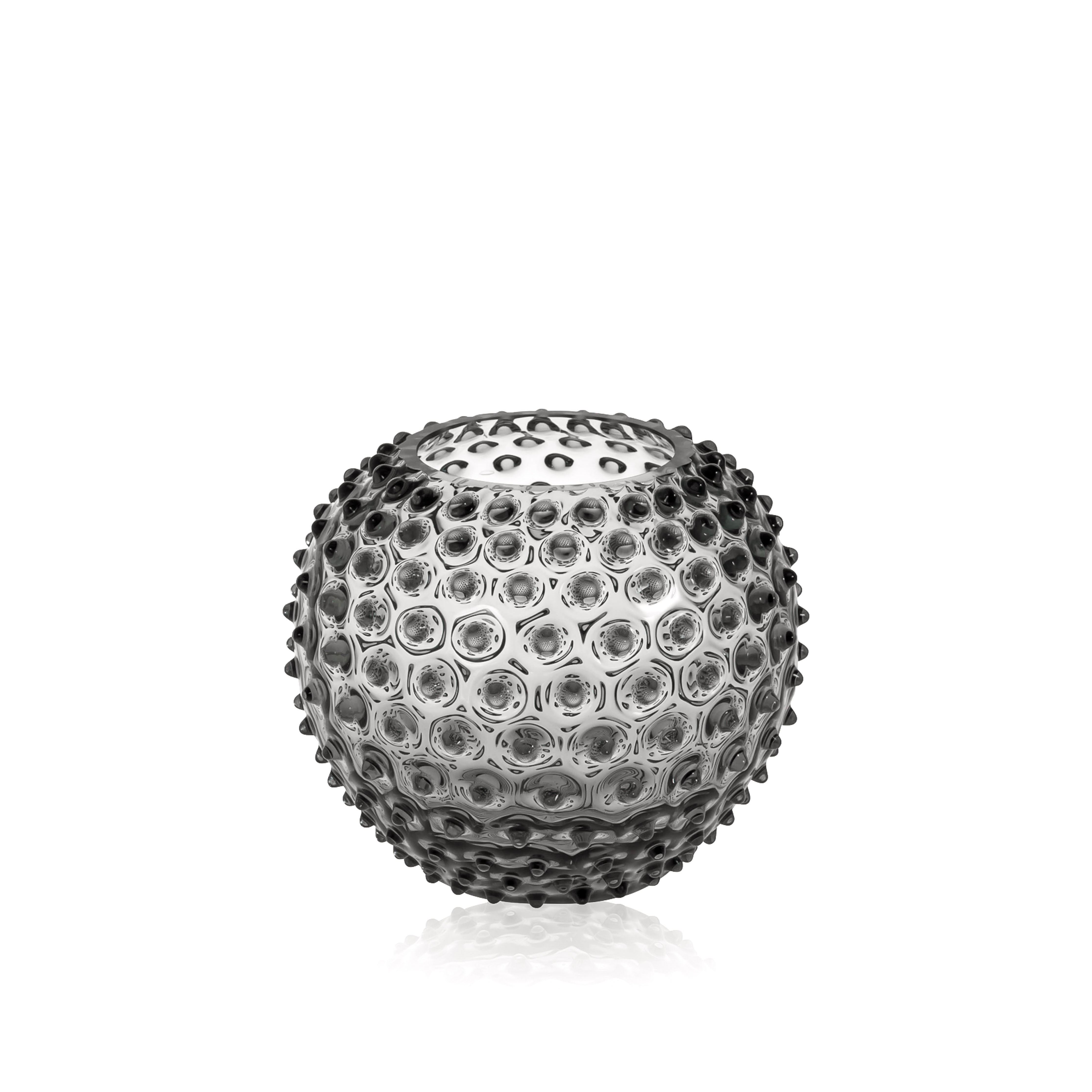 Hobnail vase | Smoke grey