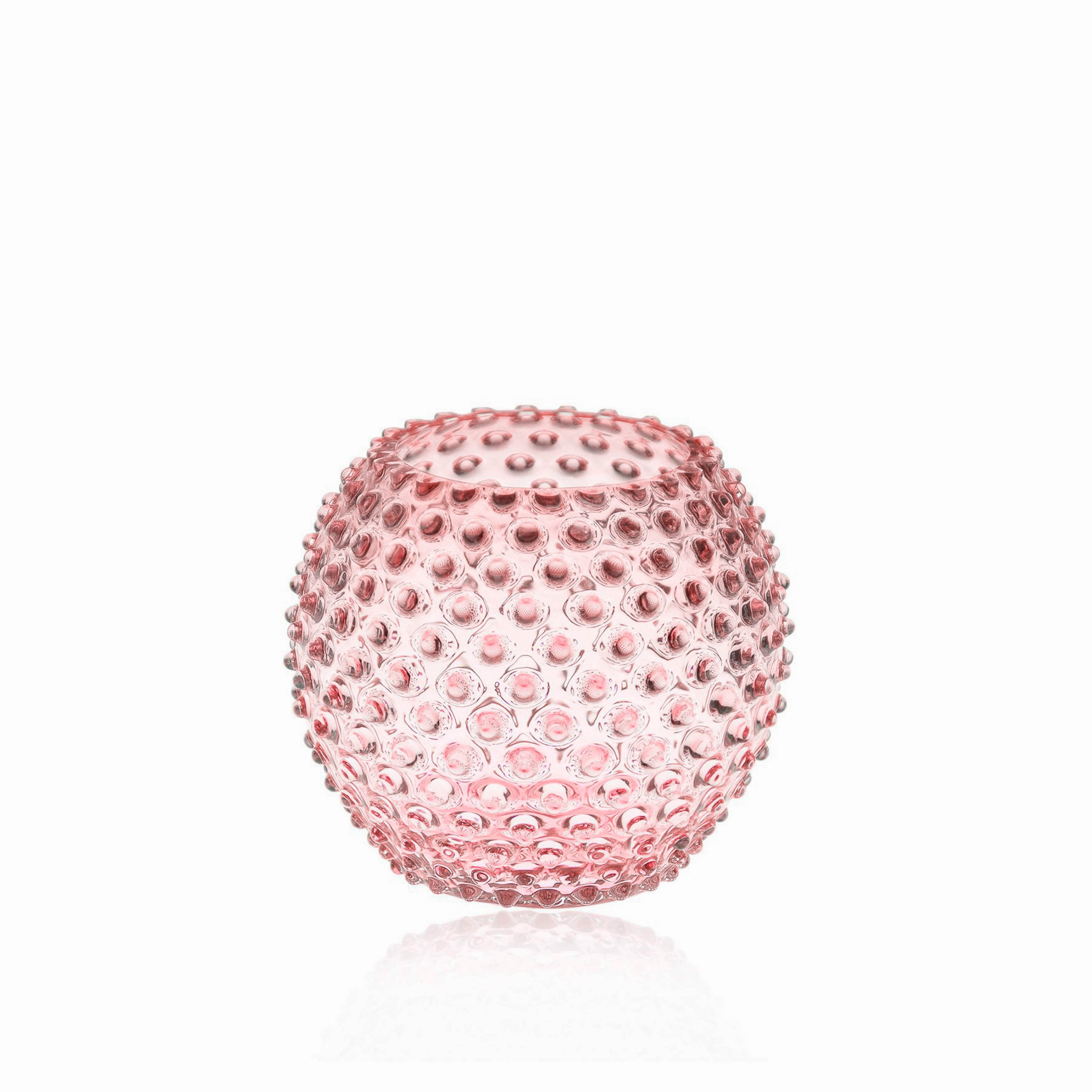 Pink hobnail vase