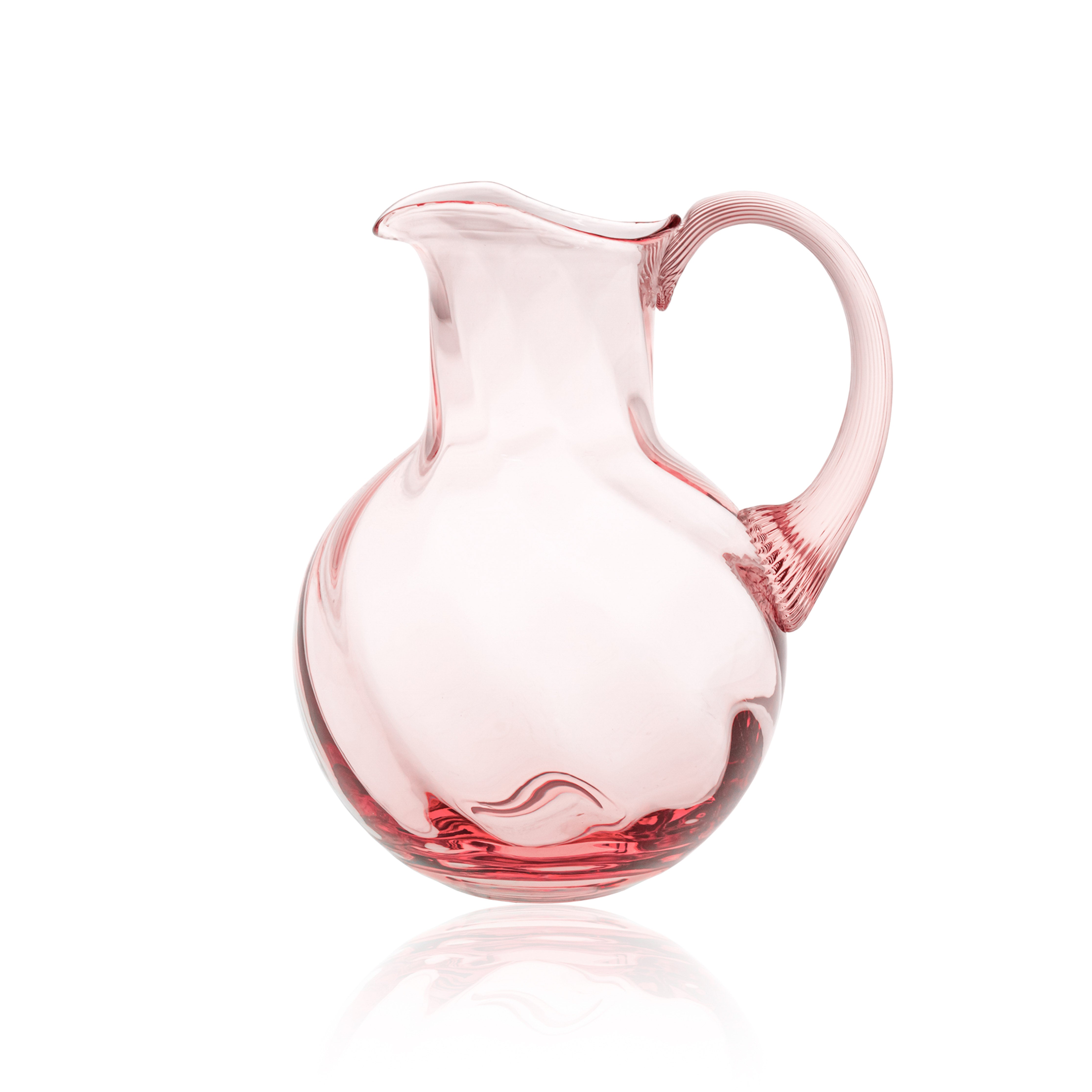 Pink wave  marika glass jug