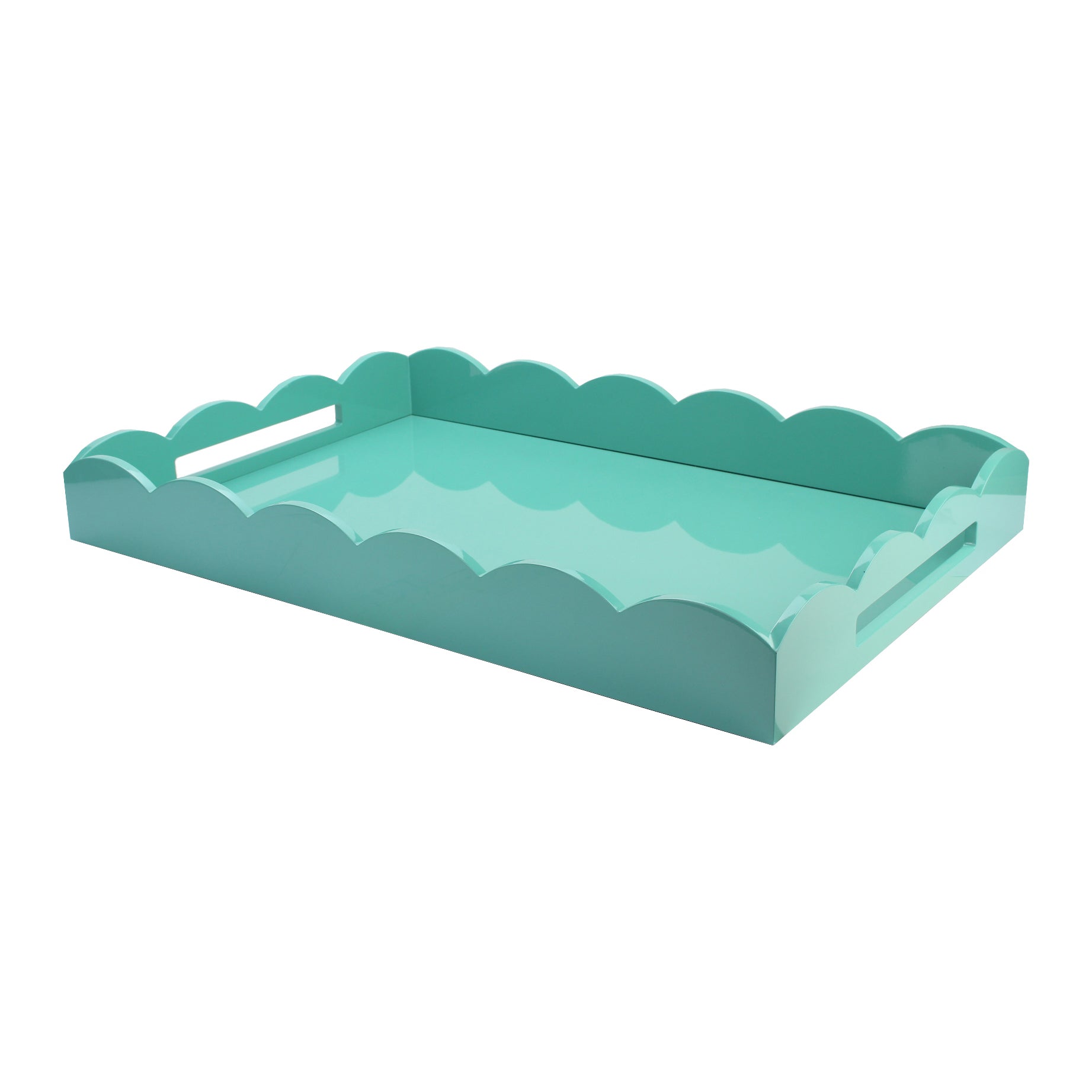 Scalloped tray | Large turquoise | Addison Ross