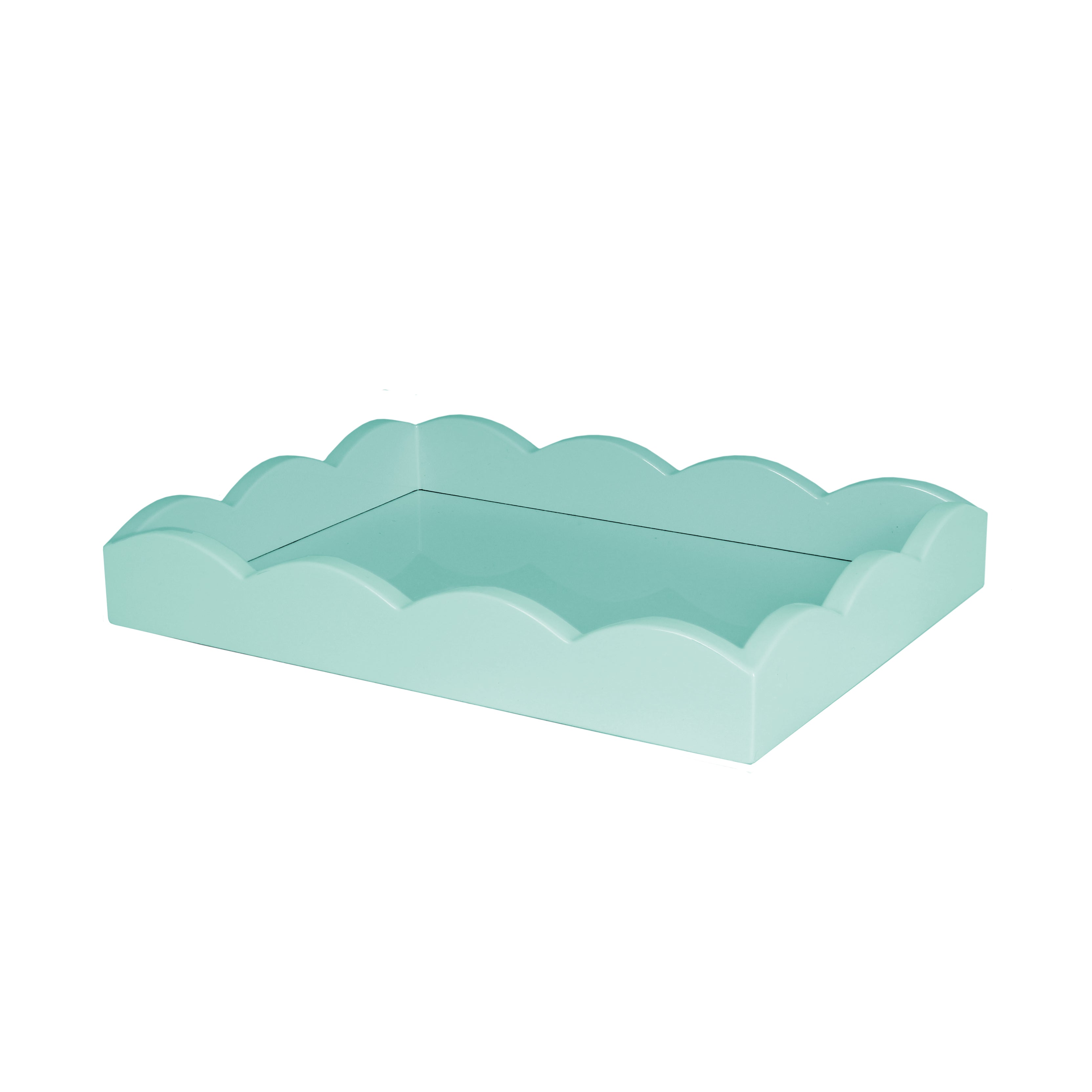 Small eau de nil scalloped tray