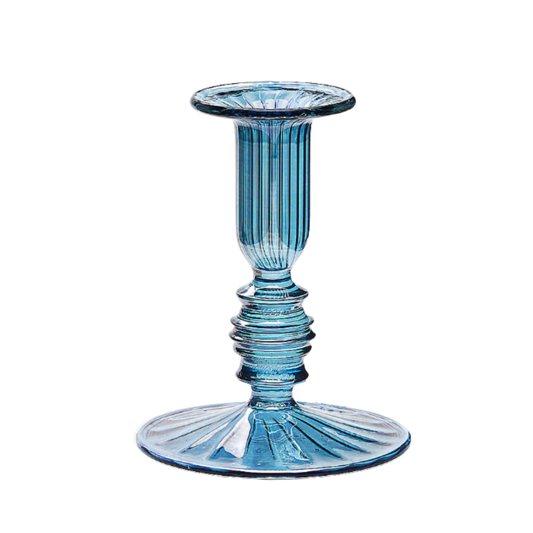Candle holder | ocean blue glass | osski