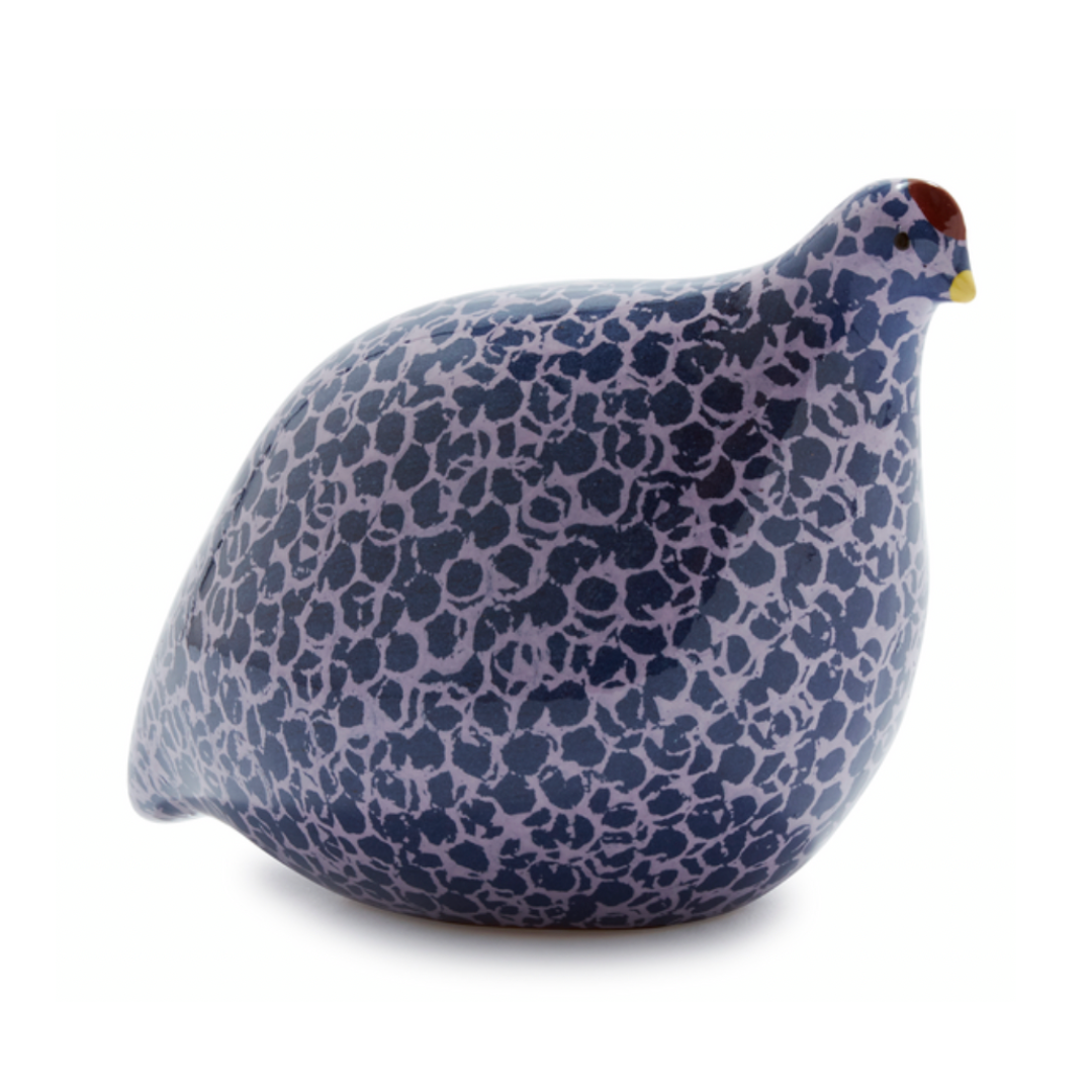 Ceramic Quail | Blue with lilac spots