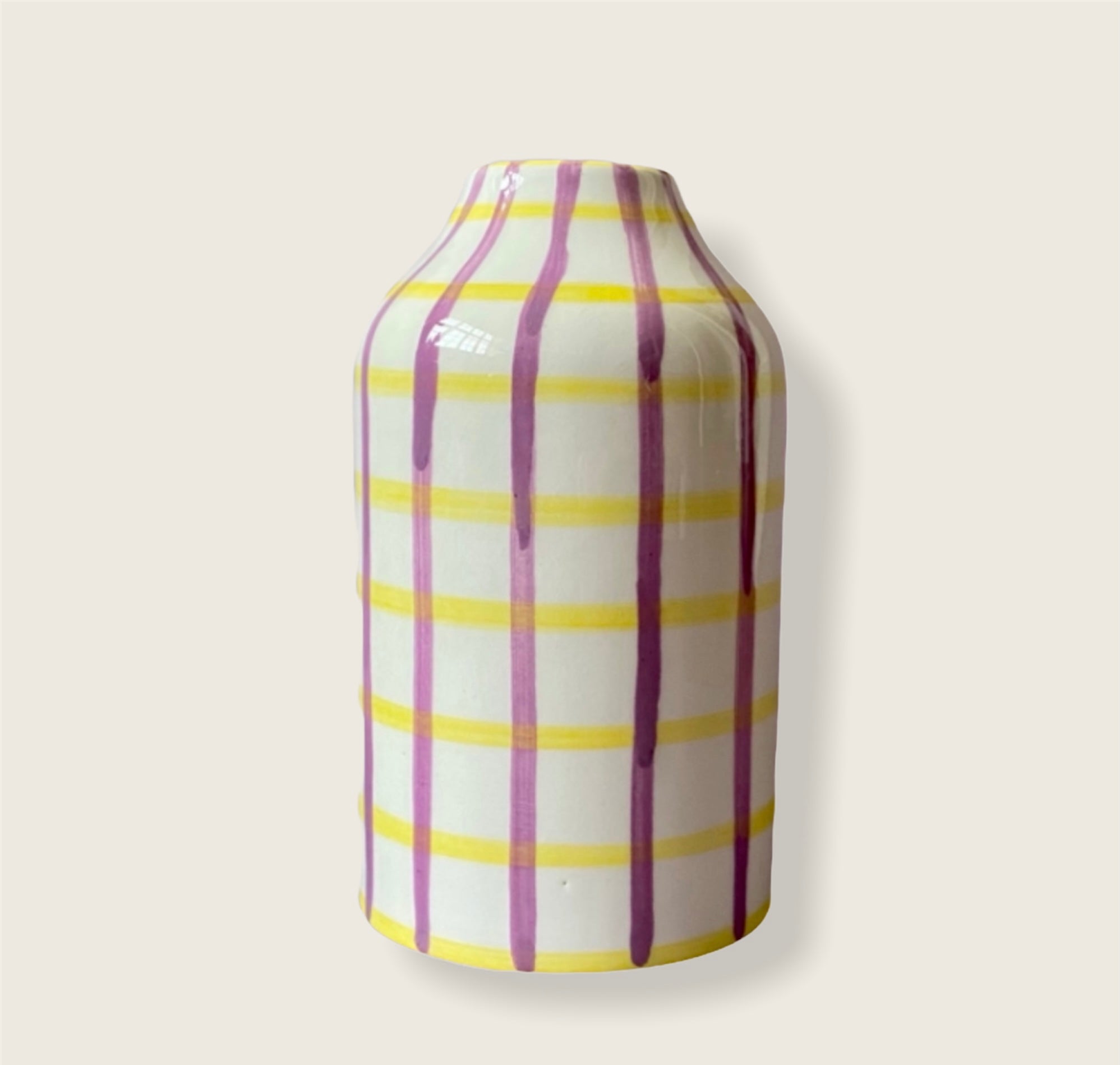 Vase | White, Yellow & Lilac