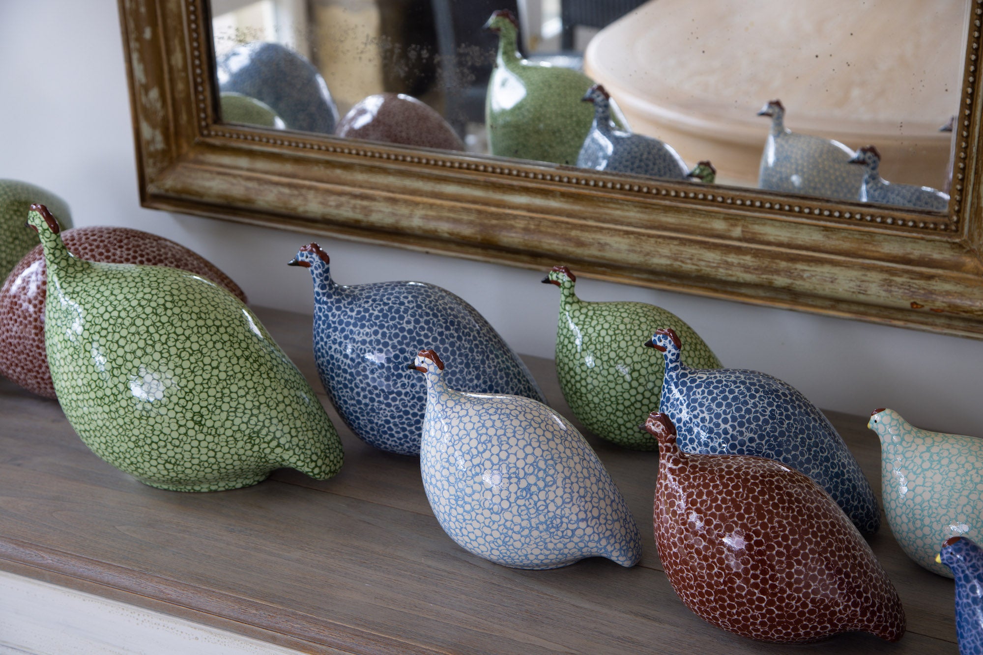 Guinea Fowl | Red with white spots | Medium