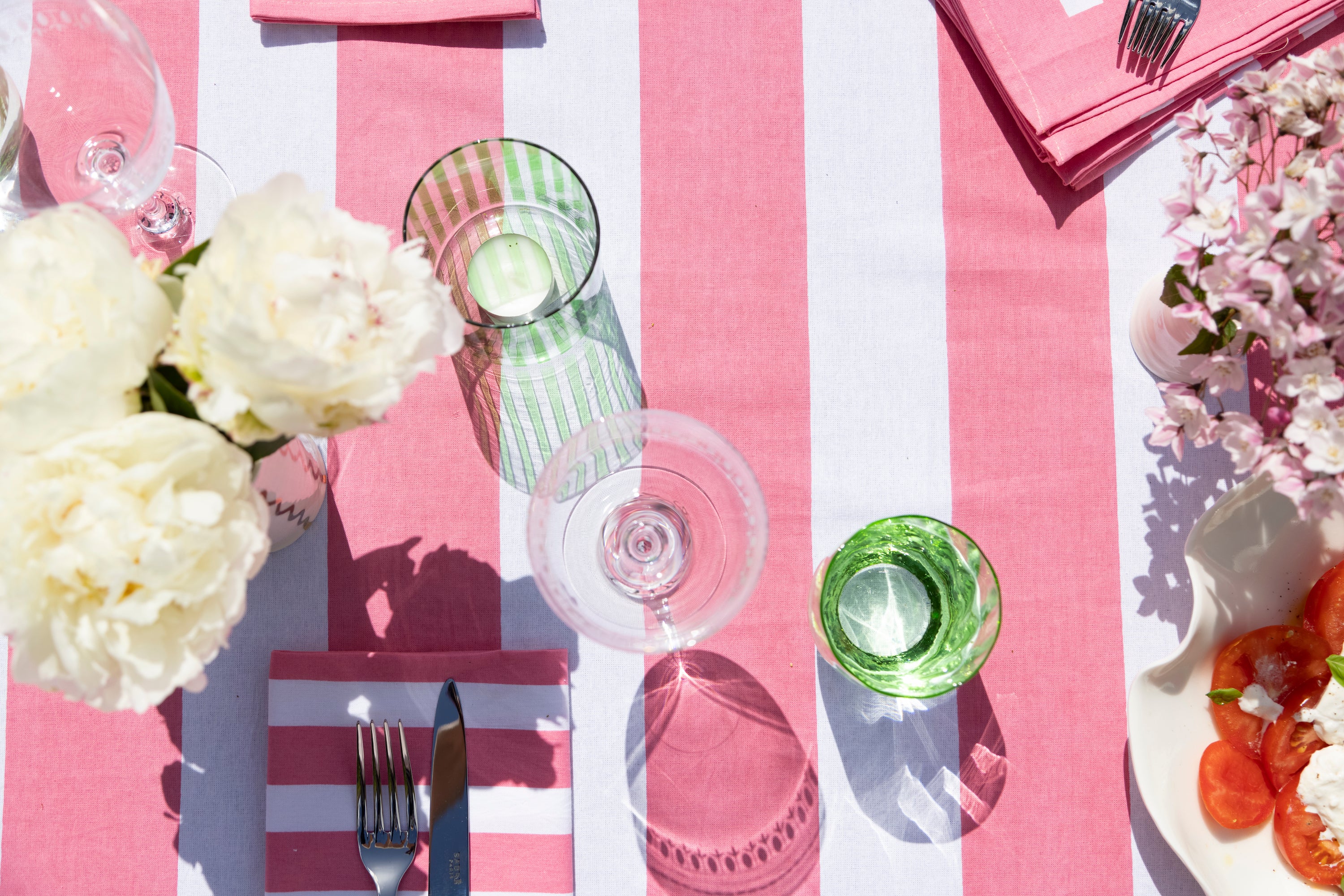 Table cloth | Pink stripes