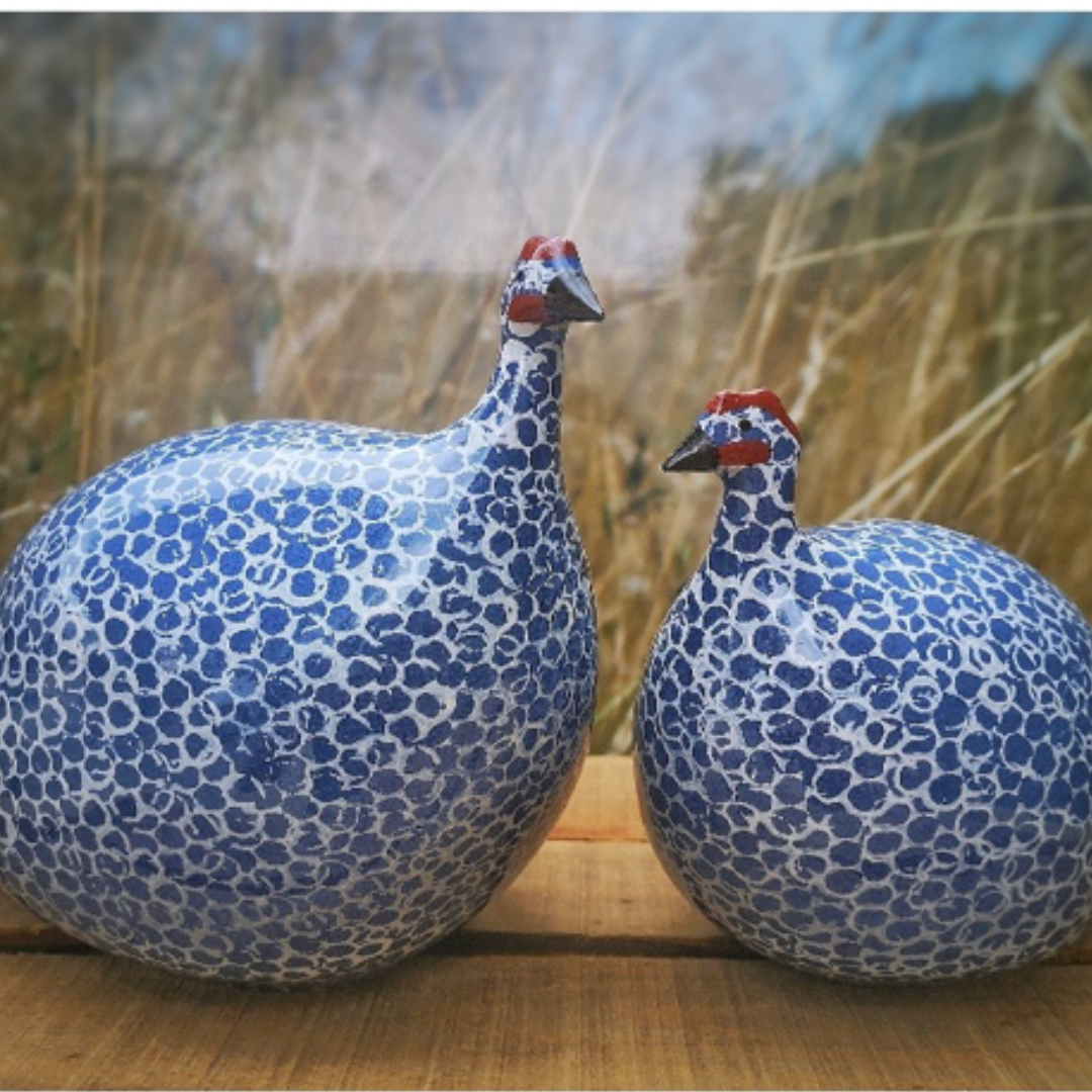 Ceramic guinea fowl