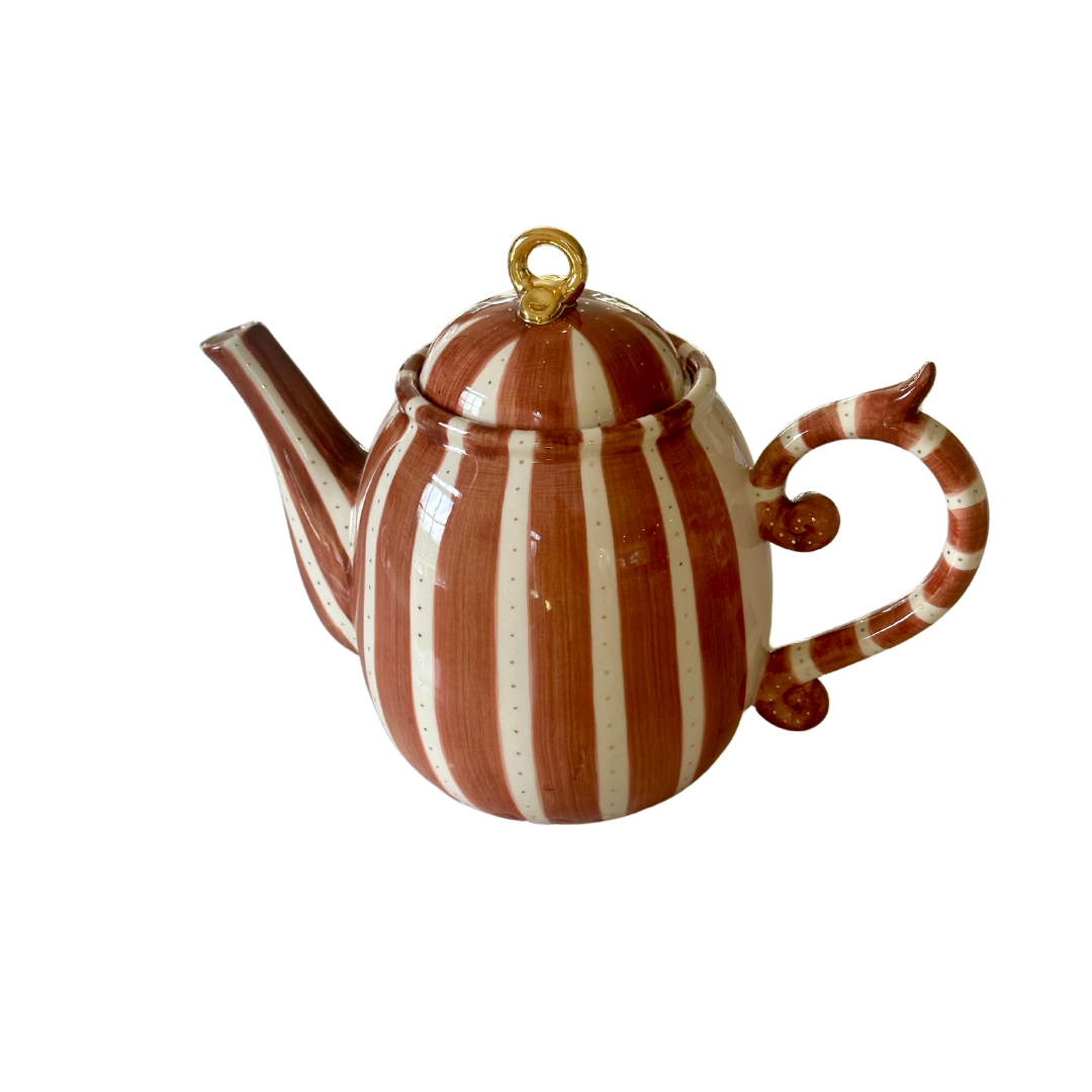 Striped Teapot | Brown