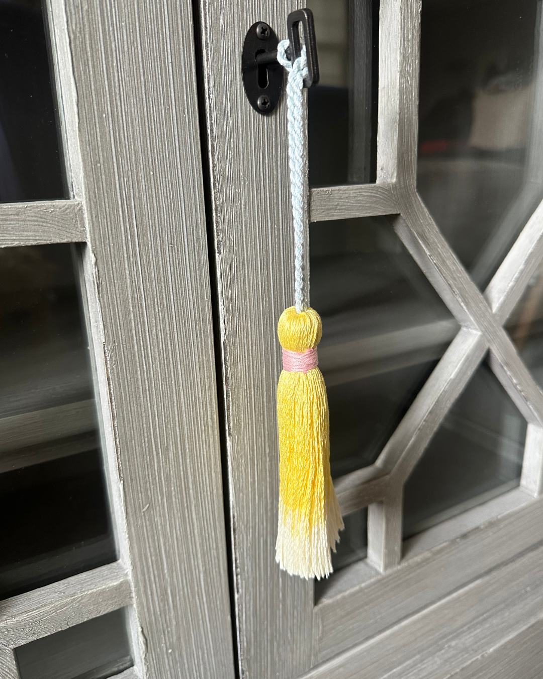 Lemon yellow key tassel