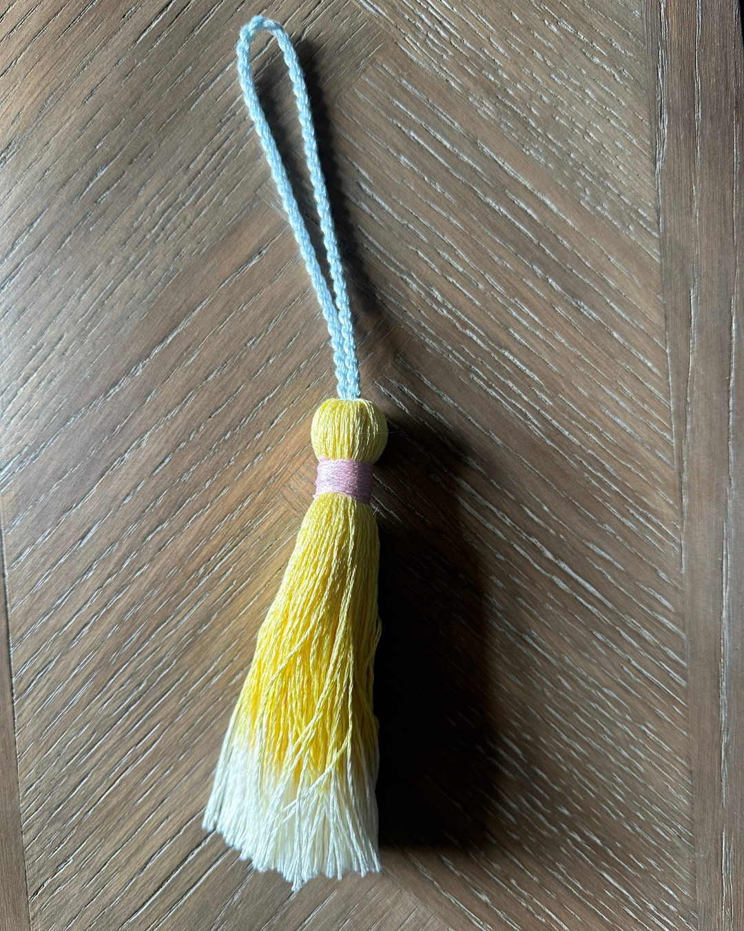Lemon yellow key tassel