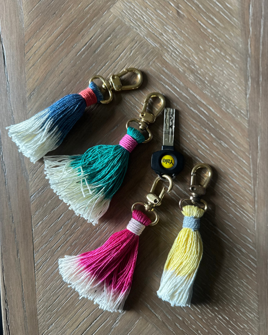Key rings with a tassel
