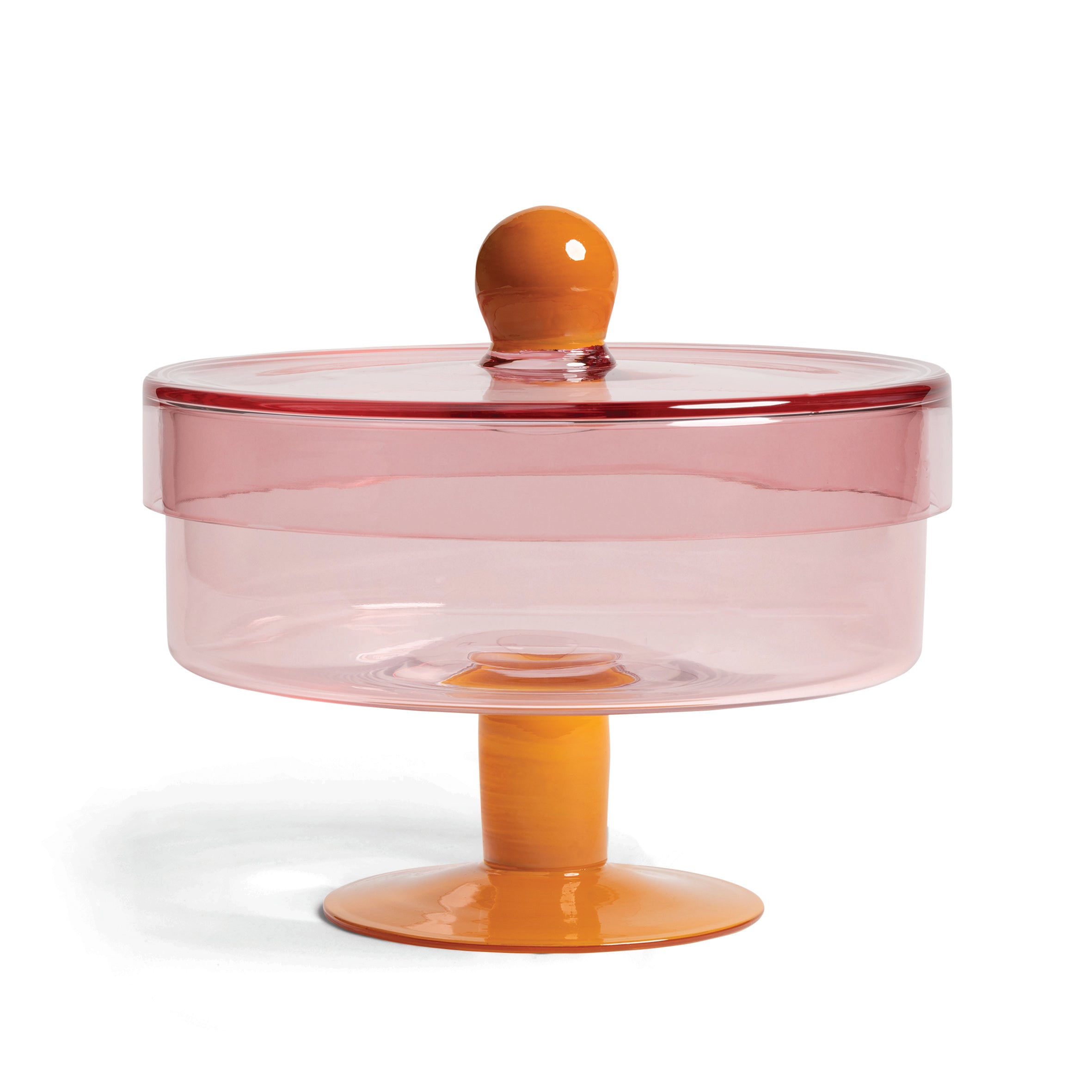 Glass Lidded Jar | Pink