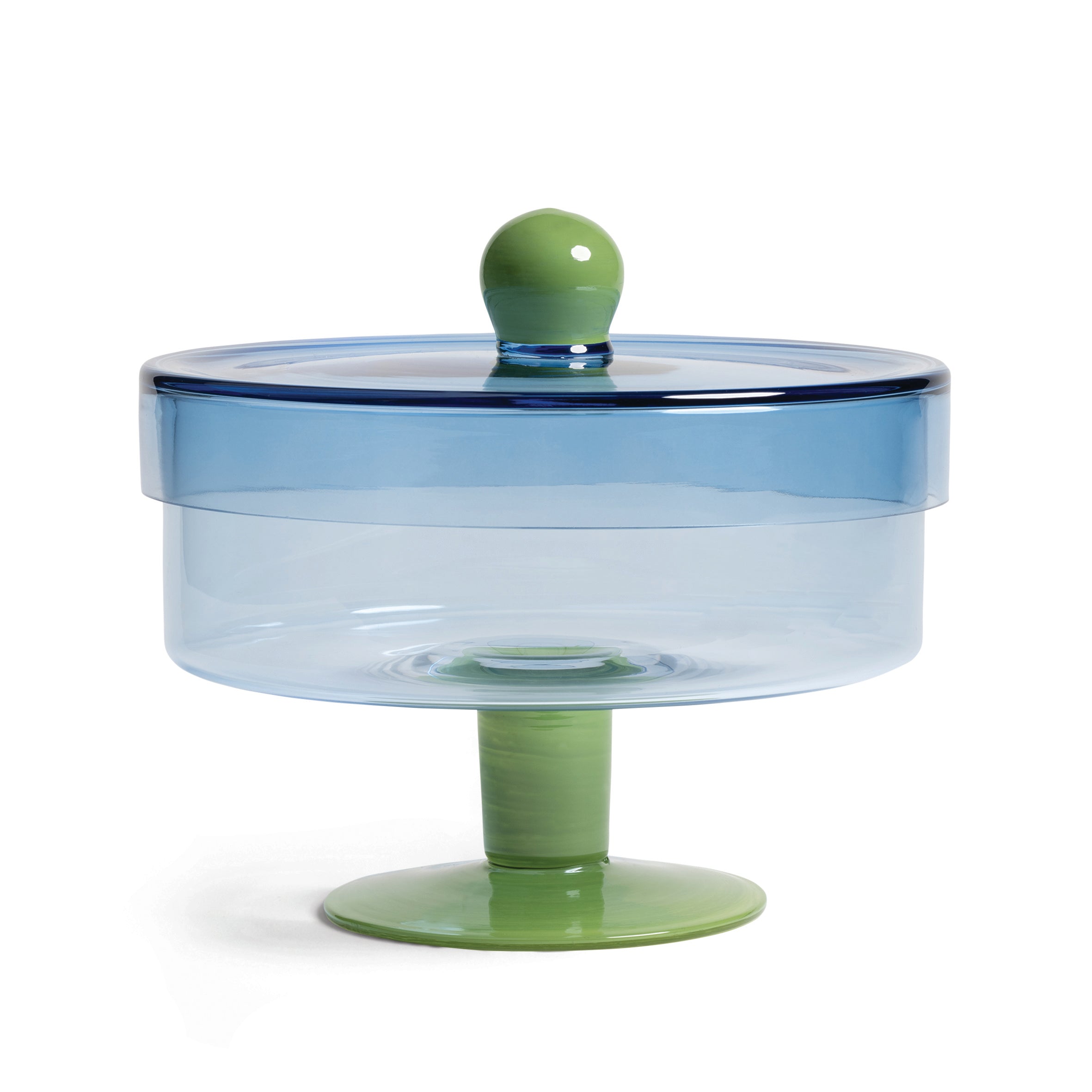 Glass Lidded Jar | Blue