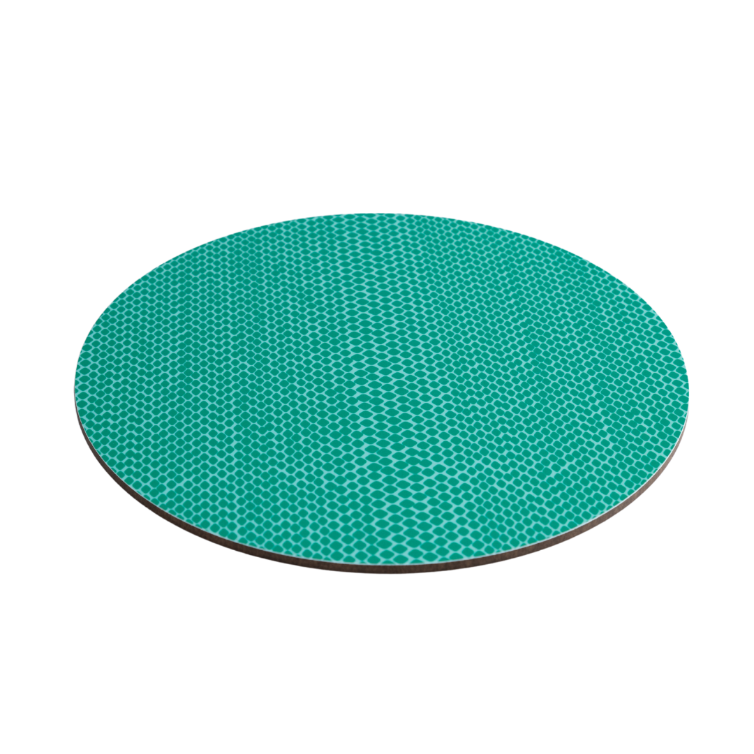Snake print place mat in jade green