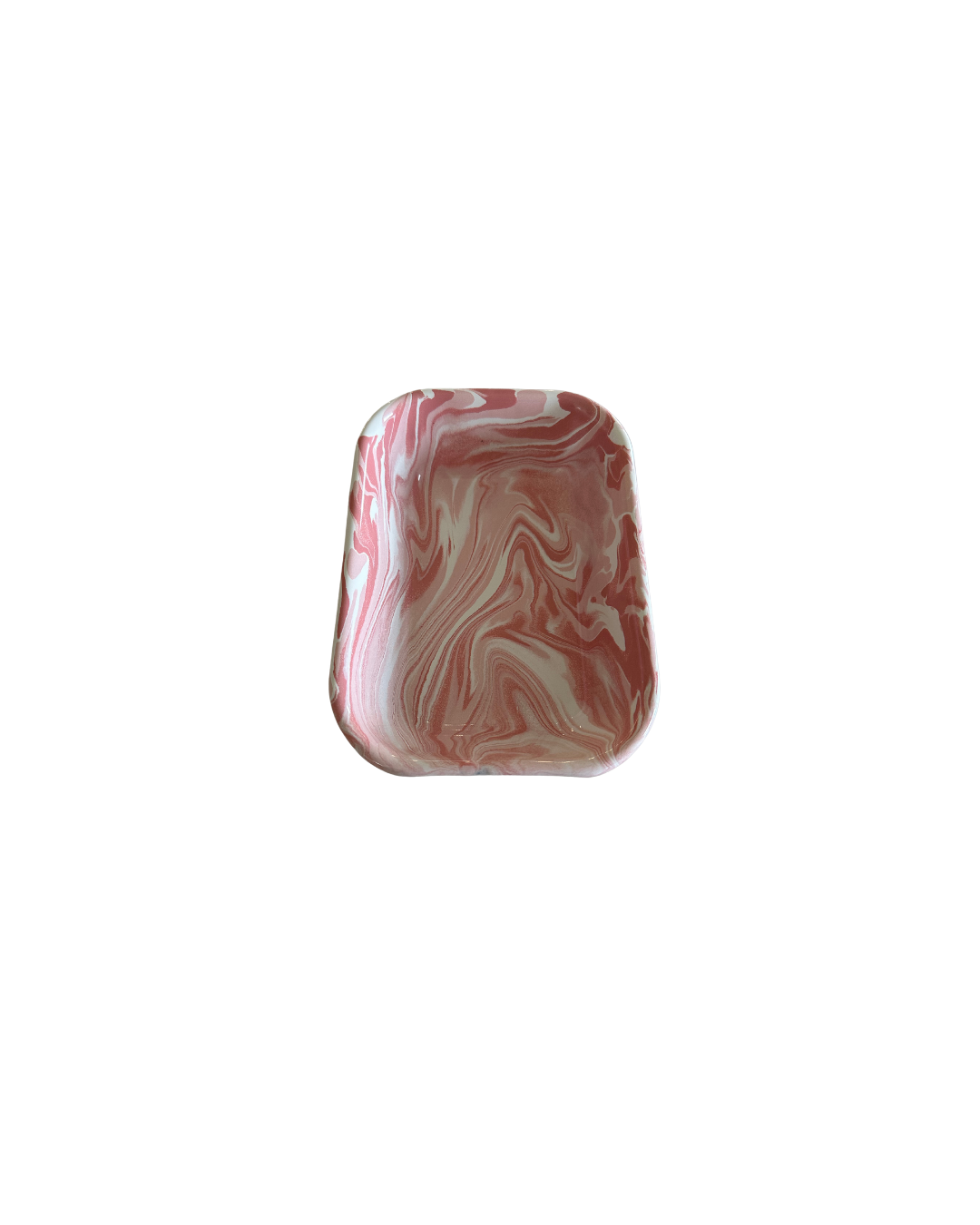 Marble Rectangle Enamel Baking Dish | Mini |Pink
