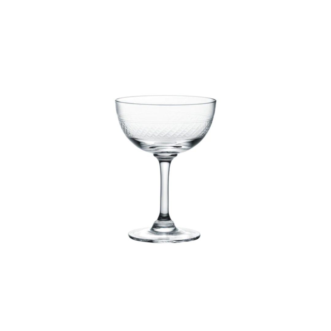 Bands design champagne coupe